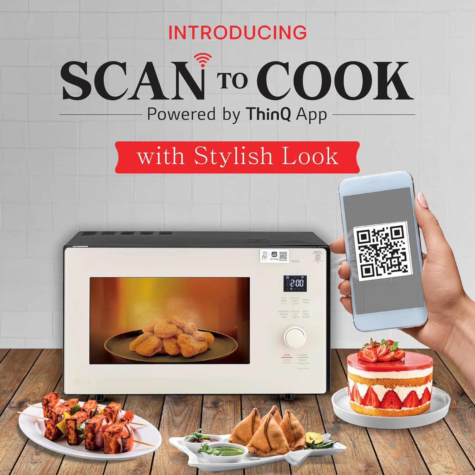 LG 28L Smart Charcoal Convection Microwave with Diet Fry Technology (MJEN286UBW, Beige & Black)_18