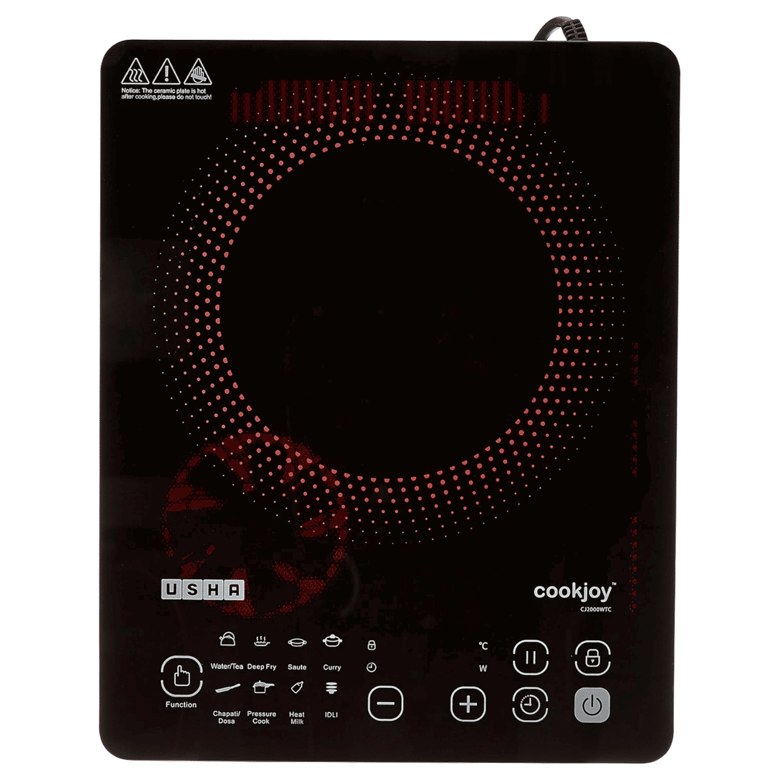 USHA Cookjoy 2000W Induction Cooktop with Touch Control_1