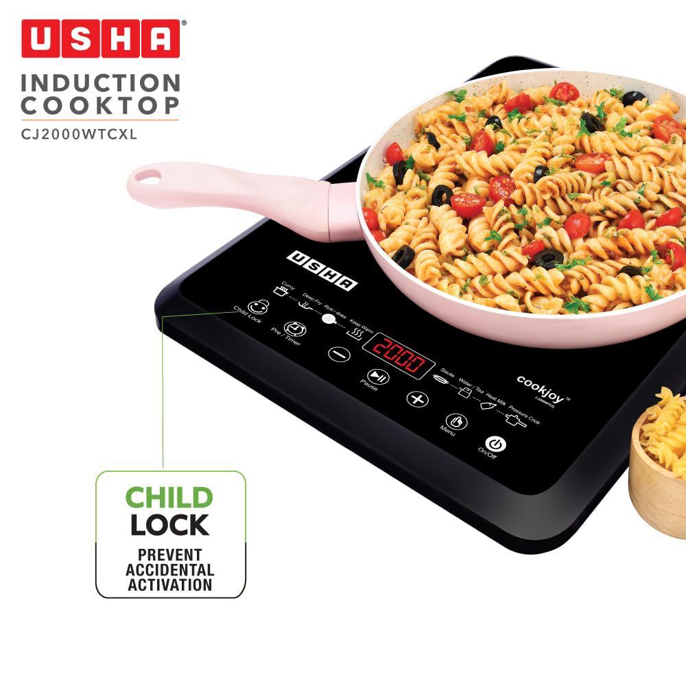 USHA Cookjoy 2000W Induction Cooktop with Touch Control_8