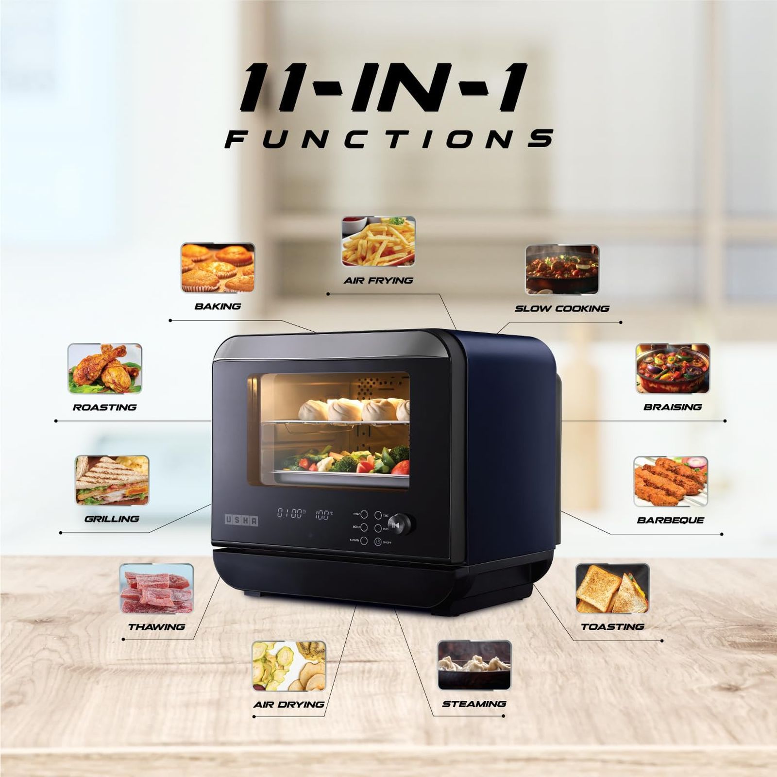 USHA iChef 18L Steam Oven with Turbo Air Circulation (4055ICHEFSO18L08N, Blue)_4