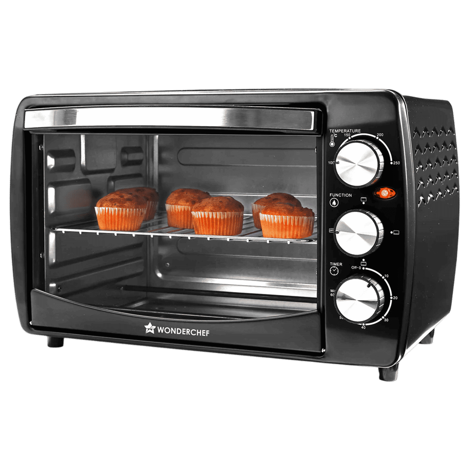 WONDERCHEF 19L Oven Toaster Grill with Customised Time & Temperature Control (63155033, Black)_1