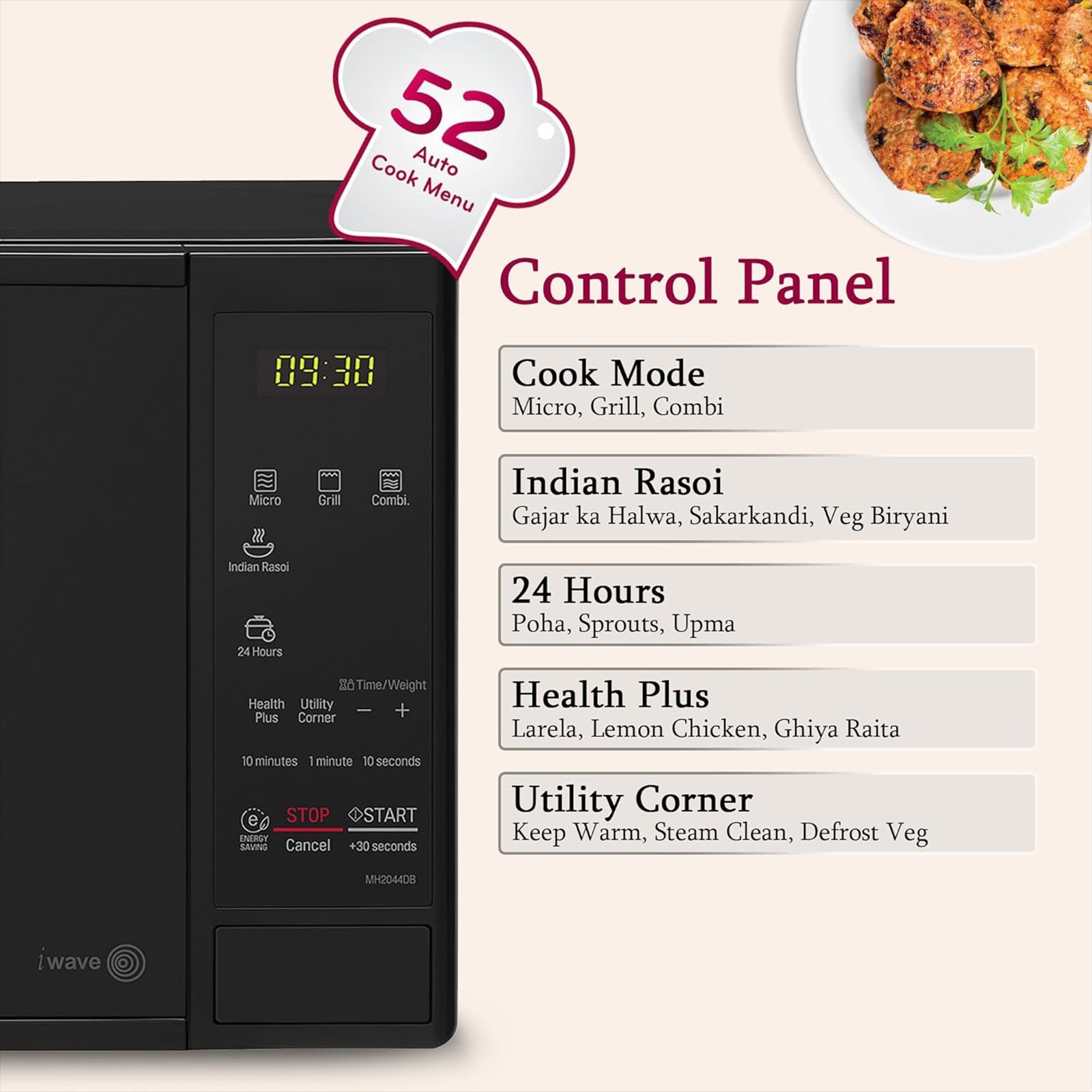 LG 20L Grill Microwave with i-Wave Technology (MH2044DB, Black) LG 20L Grill Microwave with i-Wave Technology (MH2044DB, Black)_16