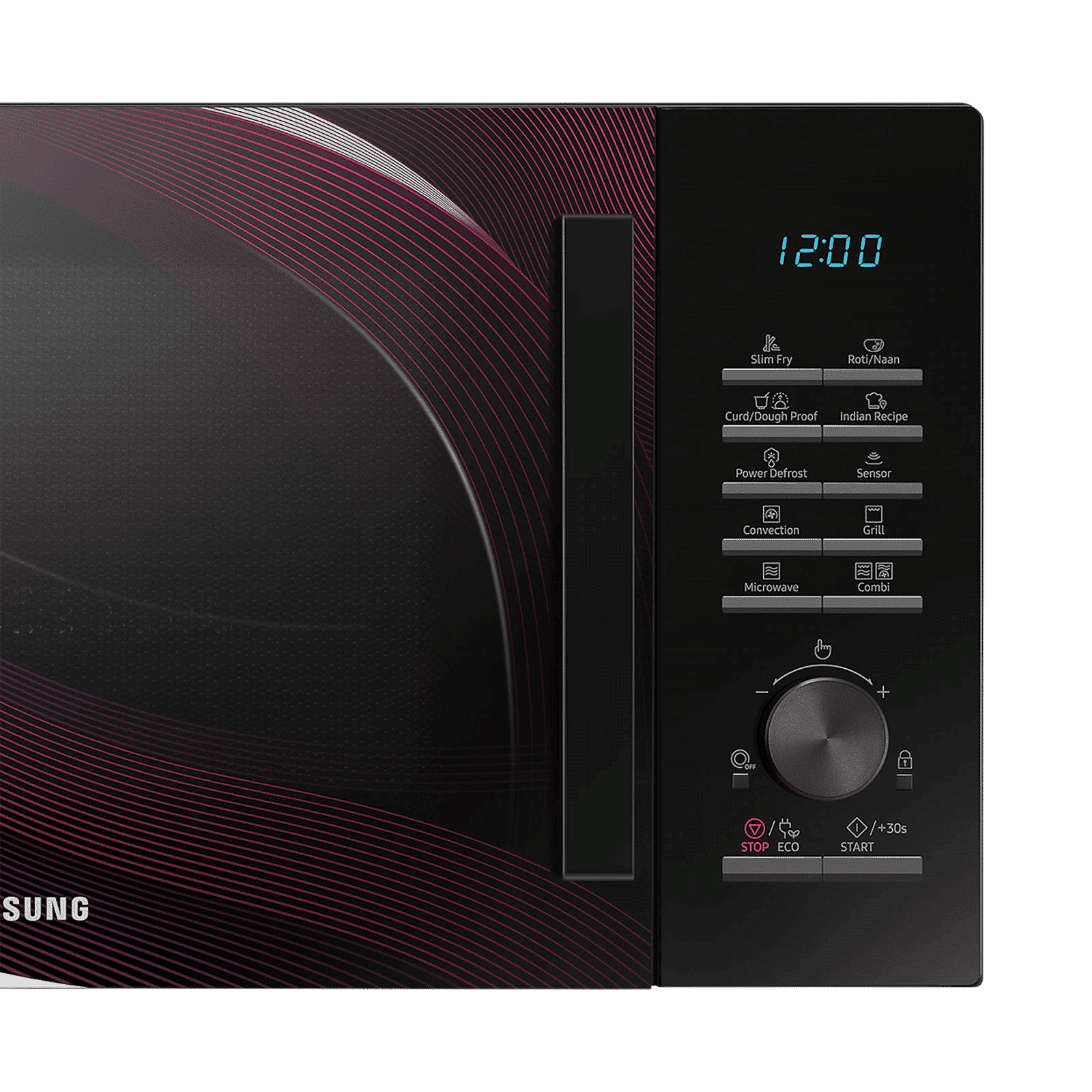 SAMSUNG 28L Convention Oven with SLIM FRY Technology (MC28A5145VR/TL, Black Rhythmic Twirl)_3