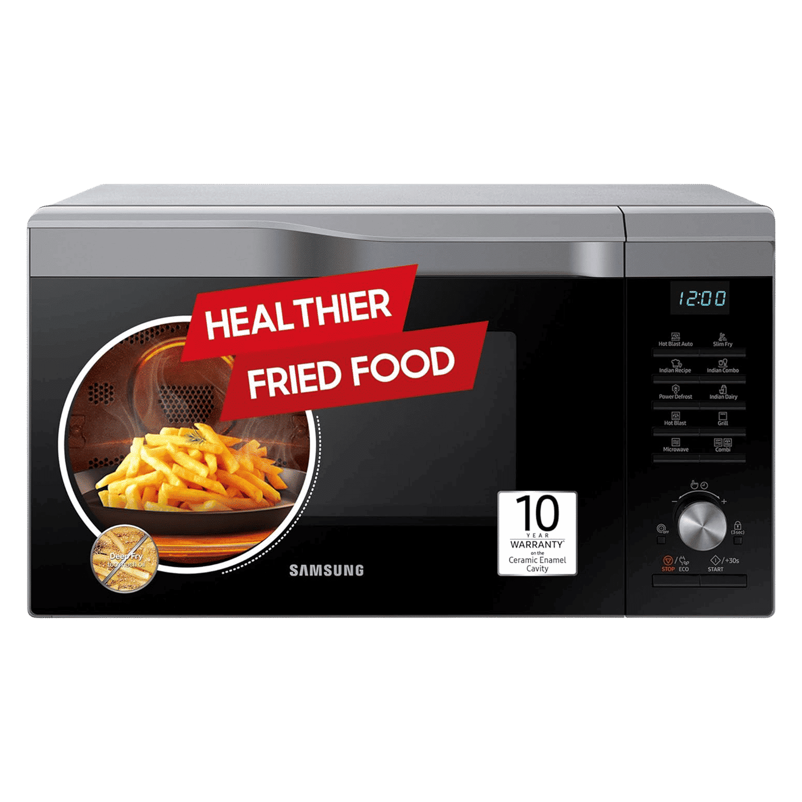 SAMSUNG 28L Convention Microwave with SLIM FRY Technology (MC28A6035QS/TL, Black)_1