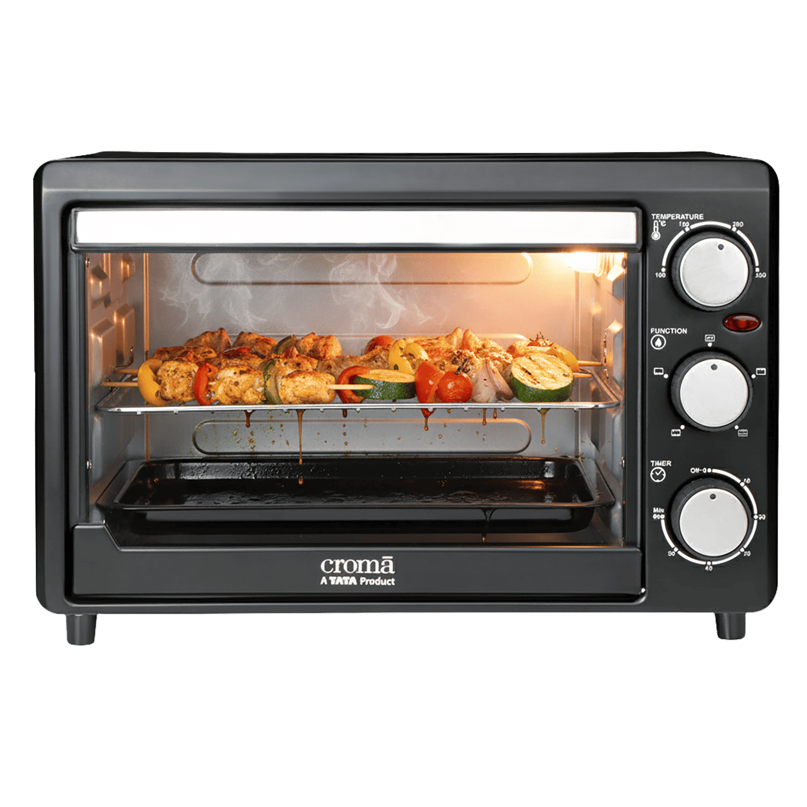 Croma AO6769 19L Oven Toaster Grill with Rotisserie (CRSO19LOGA347569, Black) Croma AO6769 19L Oven Toaster Grill with Rotisserie (CRSO19LOGA347569, Black)_1