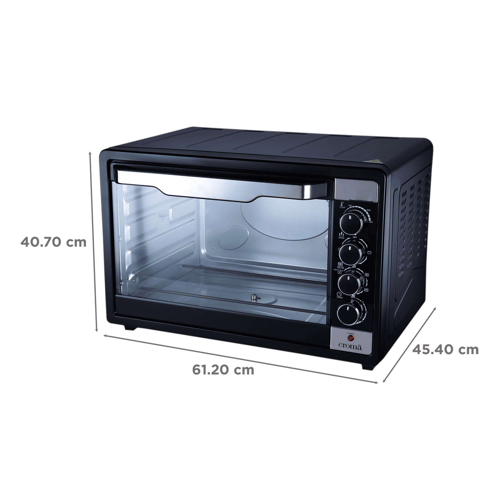 Croma 63L Oven Toaster Grill with 360 Degree Hot Air Circulation (Black)_2
