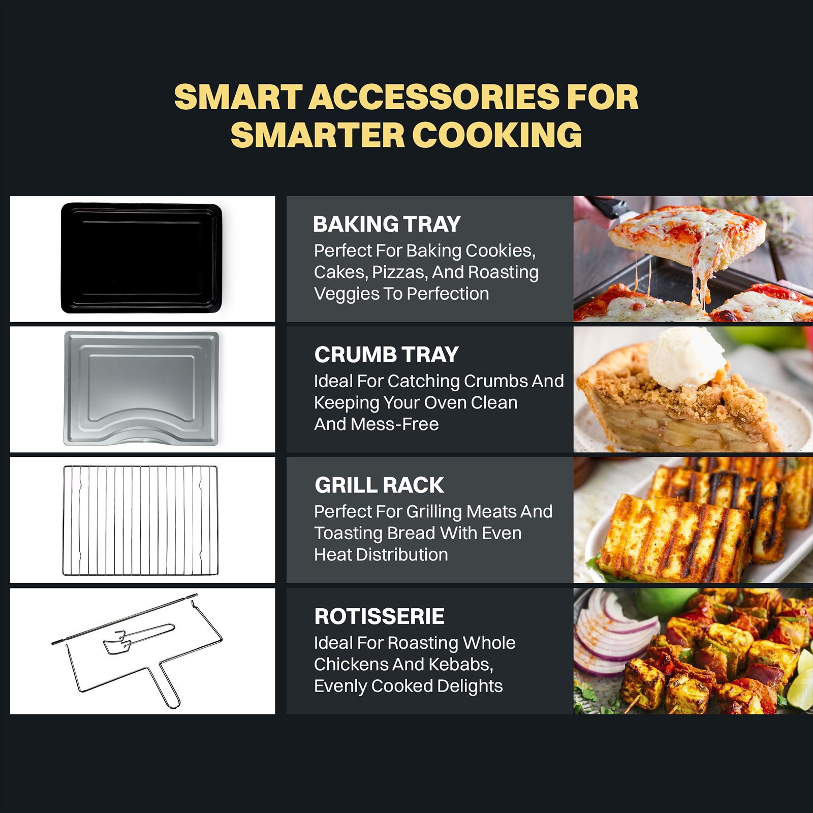 Croma 48L Oven Toaster Grill with 4 Stage Heating Options (Black & Silver)_7