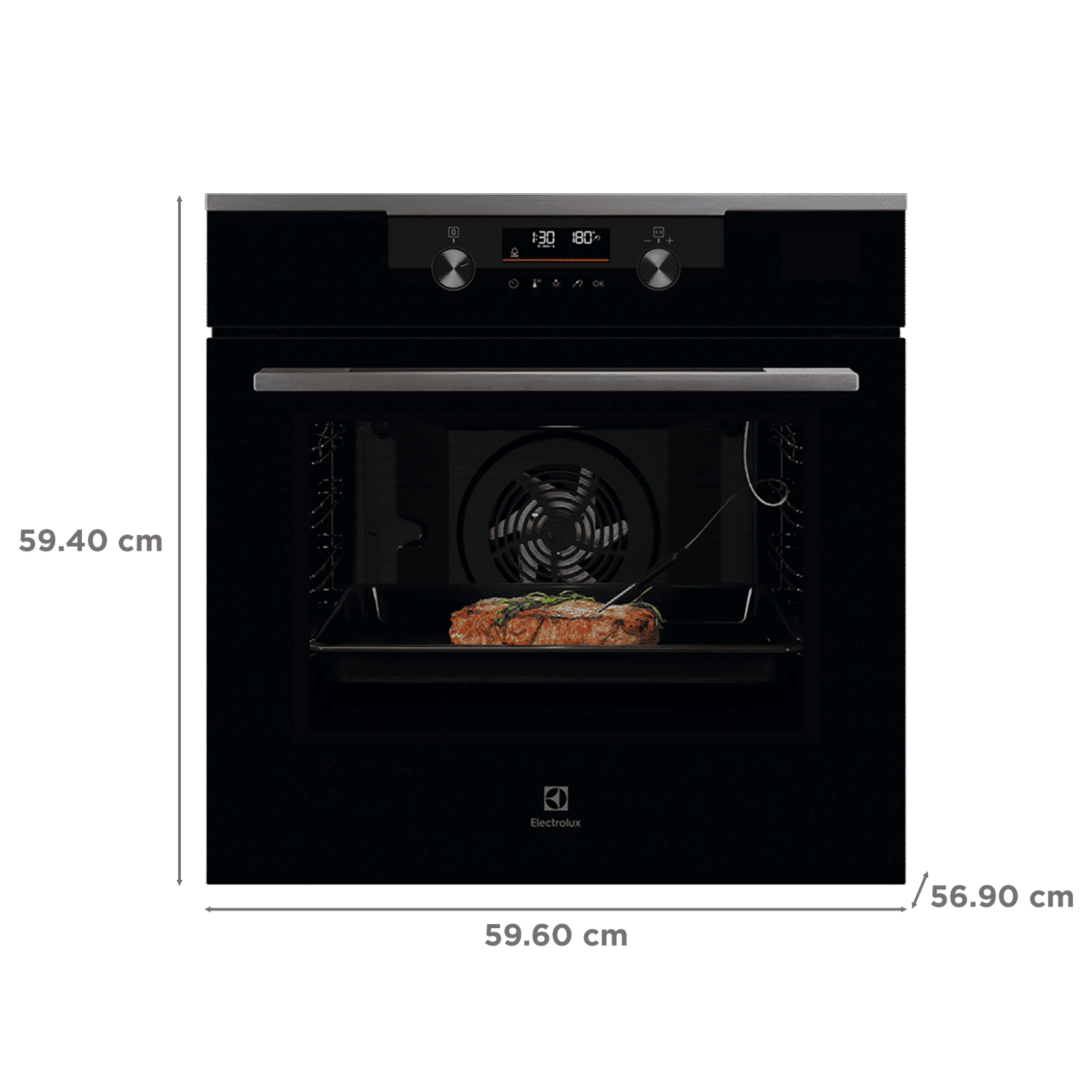 Electrolux 600 Series 72L 60cm Built-in Oven with 9 Functions (KODDP77H, Pure Black) Electrolux 600 Series 72L 60cm Built-in Oven with 9 Functions (KODDP77H, Pure Black)_2