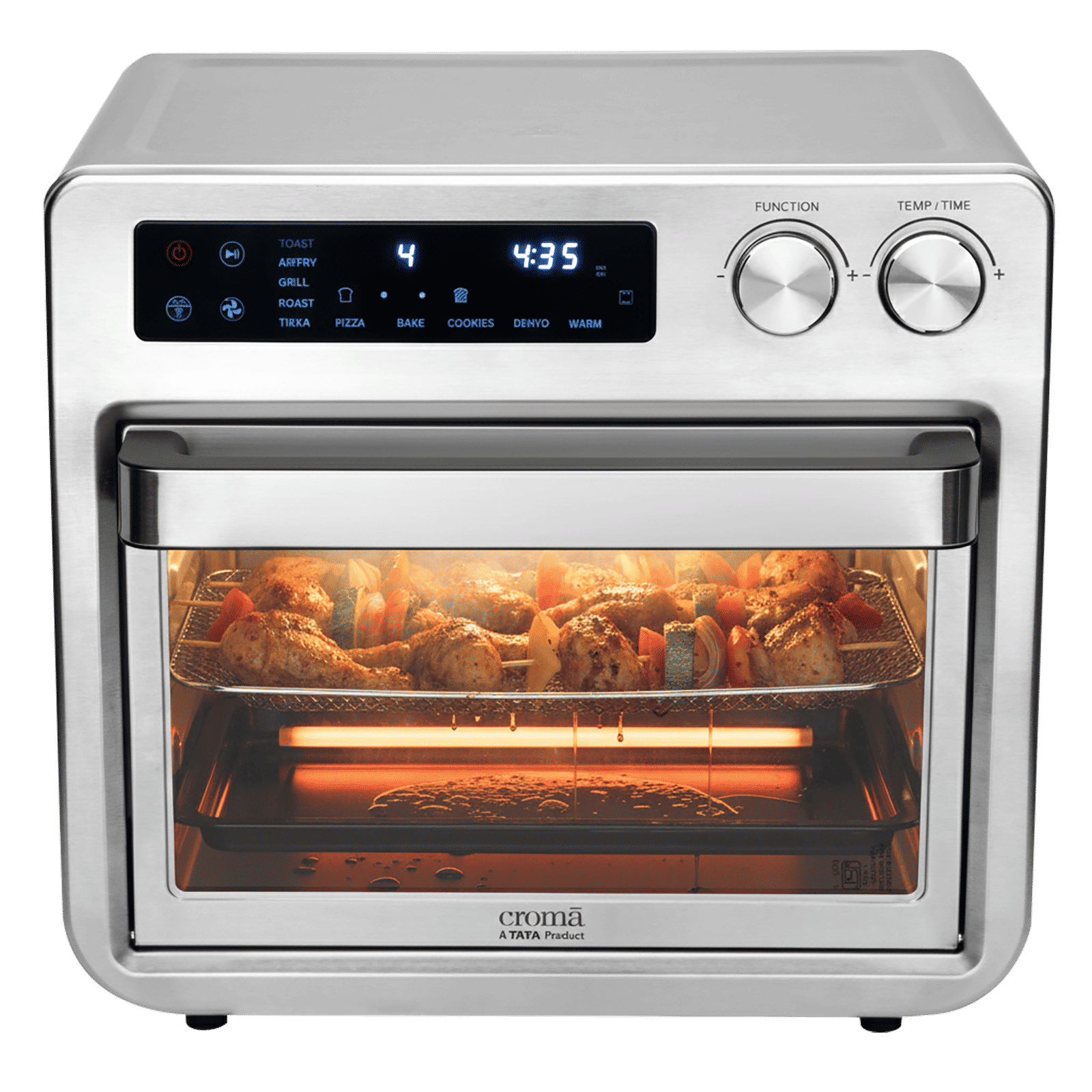 Croma AO6870 25L Oven Toaster Grill with 10 Preset Menus (CRSO25LOGA347570, Black) Croma AO6870 25L Oven Toaster Grill with 10 Preset Menus (CRSO25LOGA347570, Black)_1