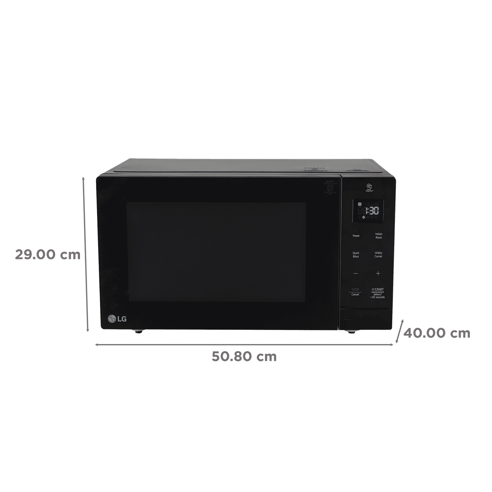 LG 30L Solo Microwave Oven with i-Wave Technology (Black)_2
