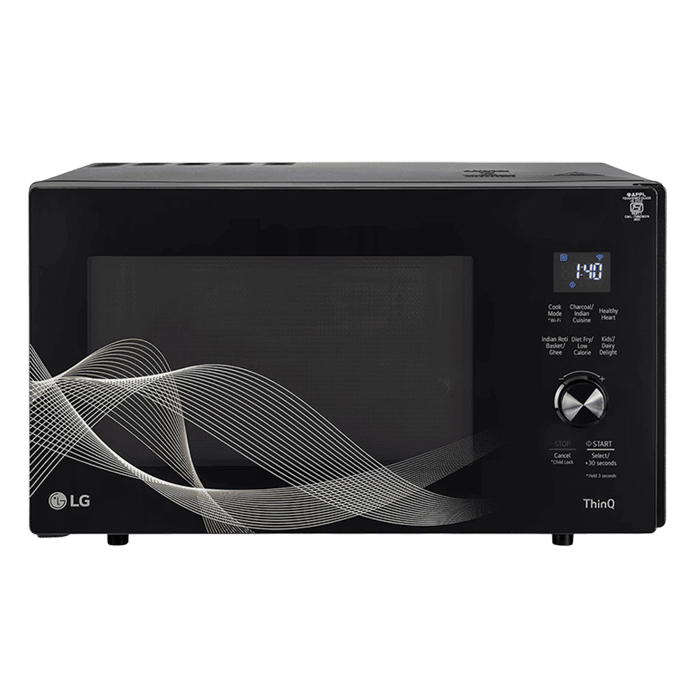 LG 28L Charcoal Convection Microwave Oven with Air Fry Technology (Black)_1