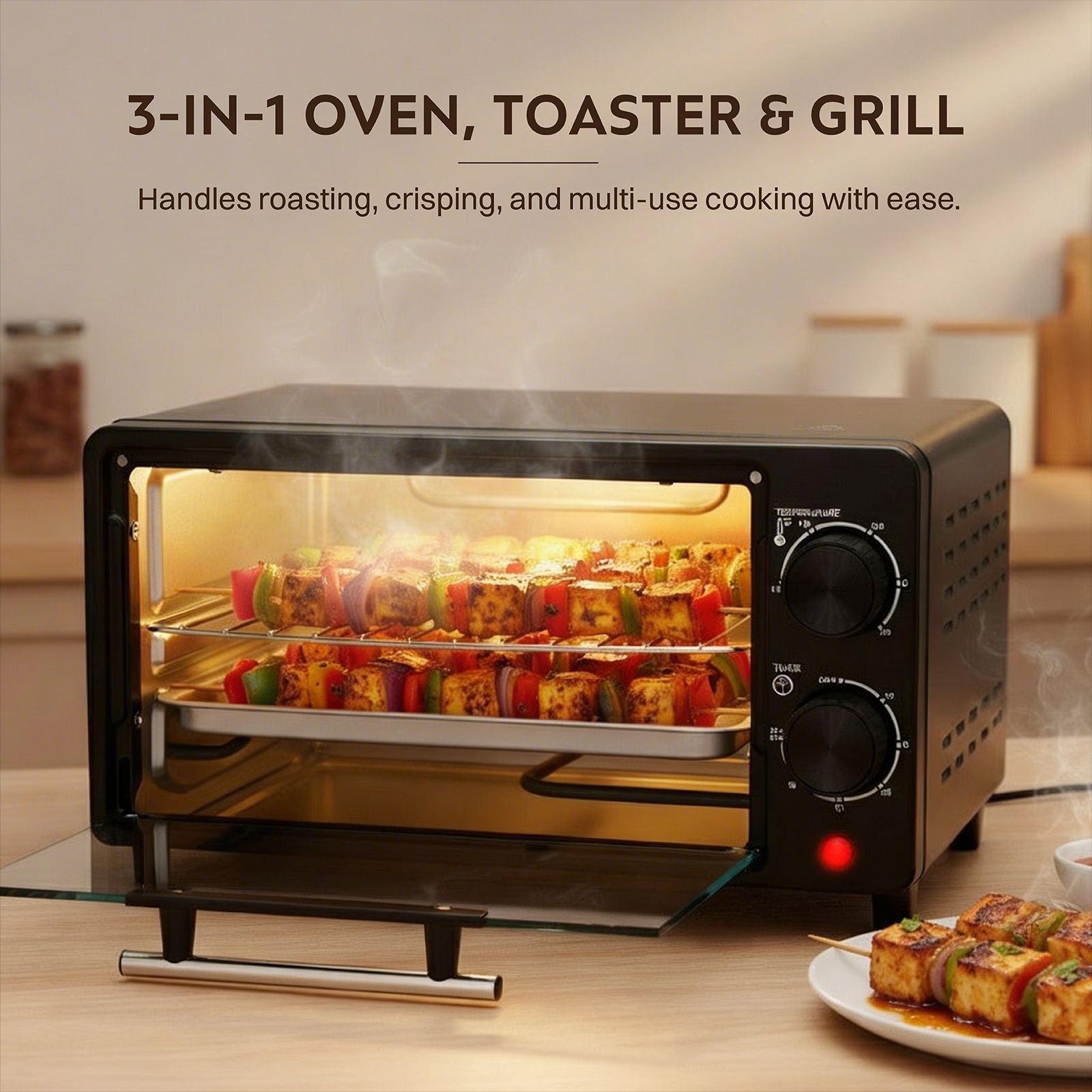 Croma AO6775 10L Oven Toaster Grill with Adjustable Thermostat (Black)_5