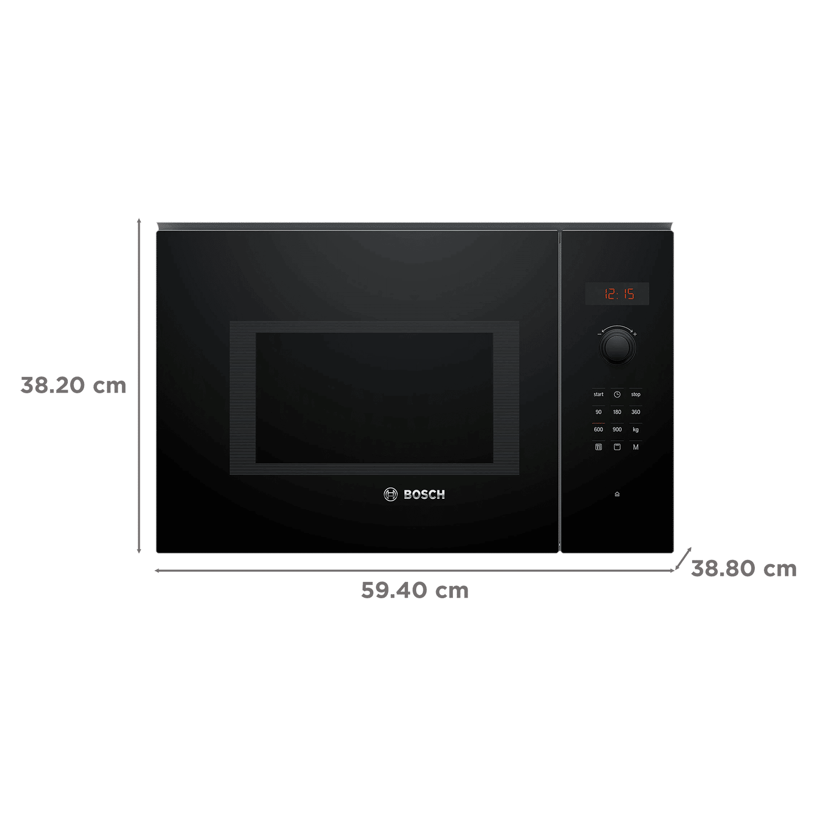BOSCH Series 6 25L Built-in Microwave Oven with Grill (Black)_2