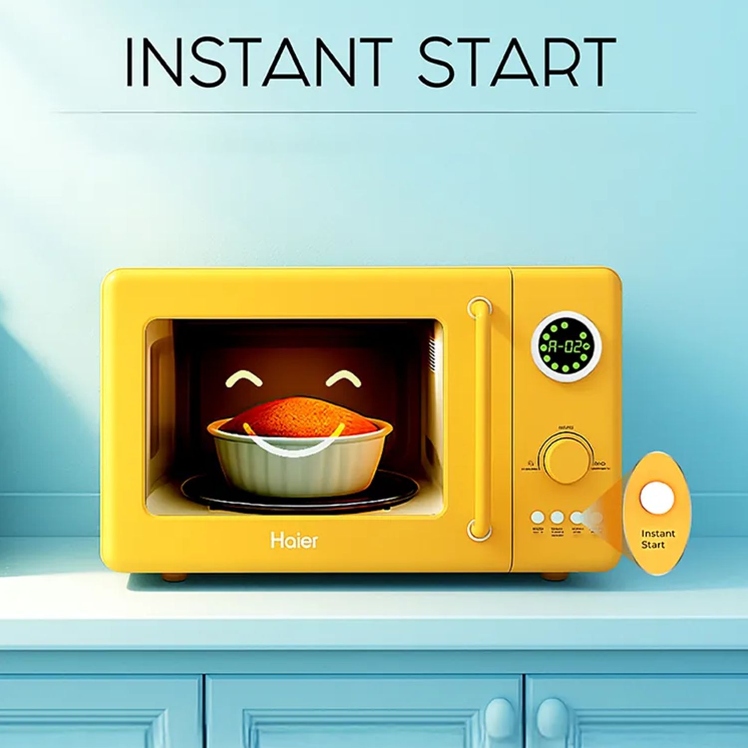 Haier Vogue 20L Solo Microwave Oven with 12 Autocook Menus (HIL20V1MBPD, Blue)_12