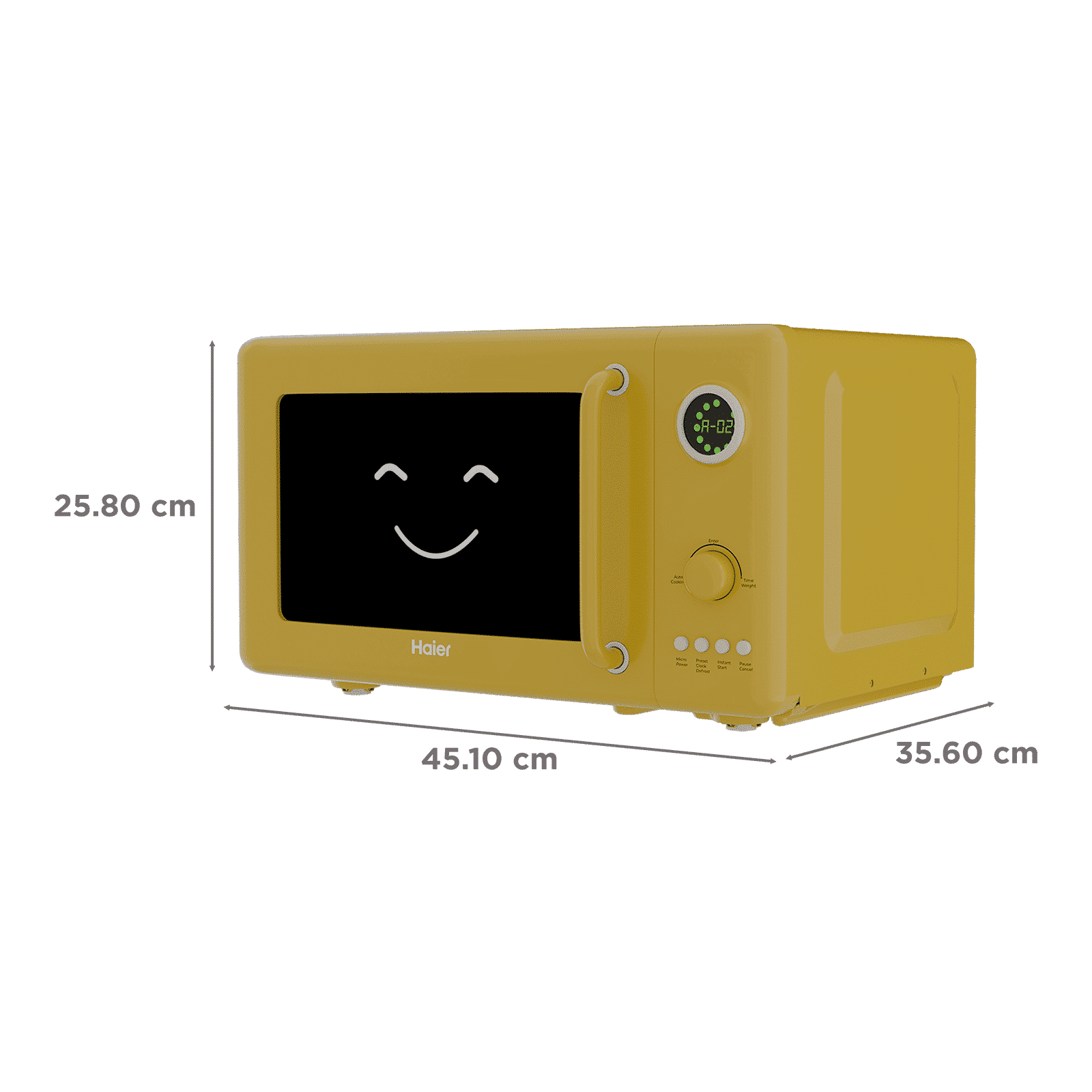 Haier Vogue 20L Solo Microwave Oven with 12 Autocook Menus (HIL20V1MYPD, Yellow) Haier Vogue 20L Solo Microwave Oven with 12 Autocook Menus (HIL20V1MYPD, Yellow)_2