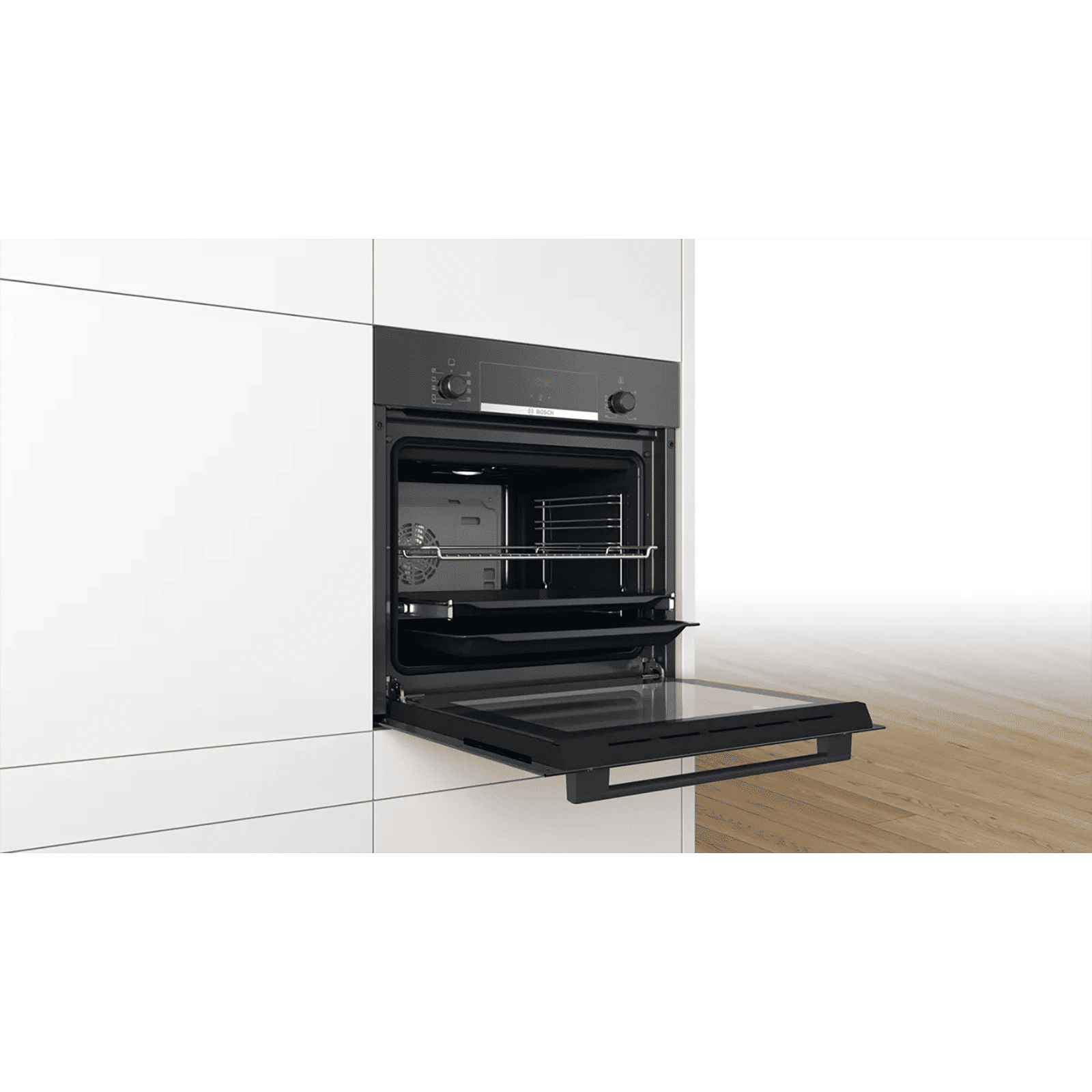 BOSCH Series 4 66L Built-in Oven with 6 Heating Modes (Black)_4