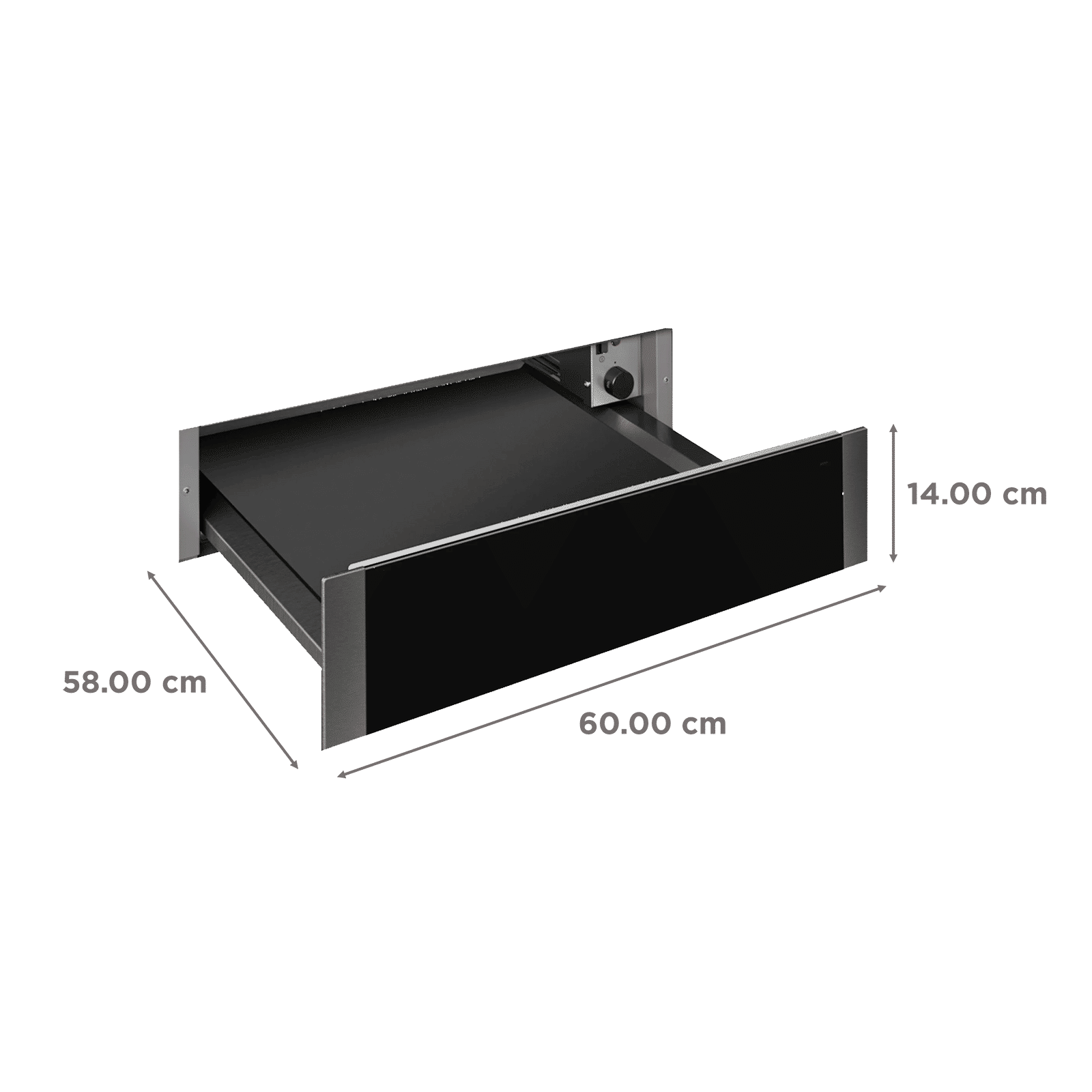 KAFF KWDA-14 60cm Built-in Warmer Drawer with Metal Cavity (KWDA14, Black)_2