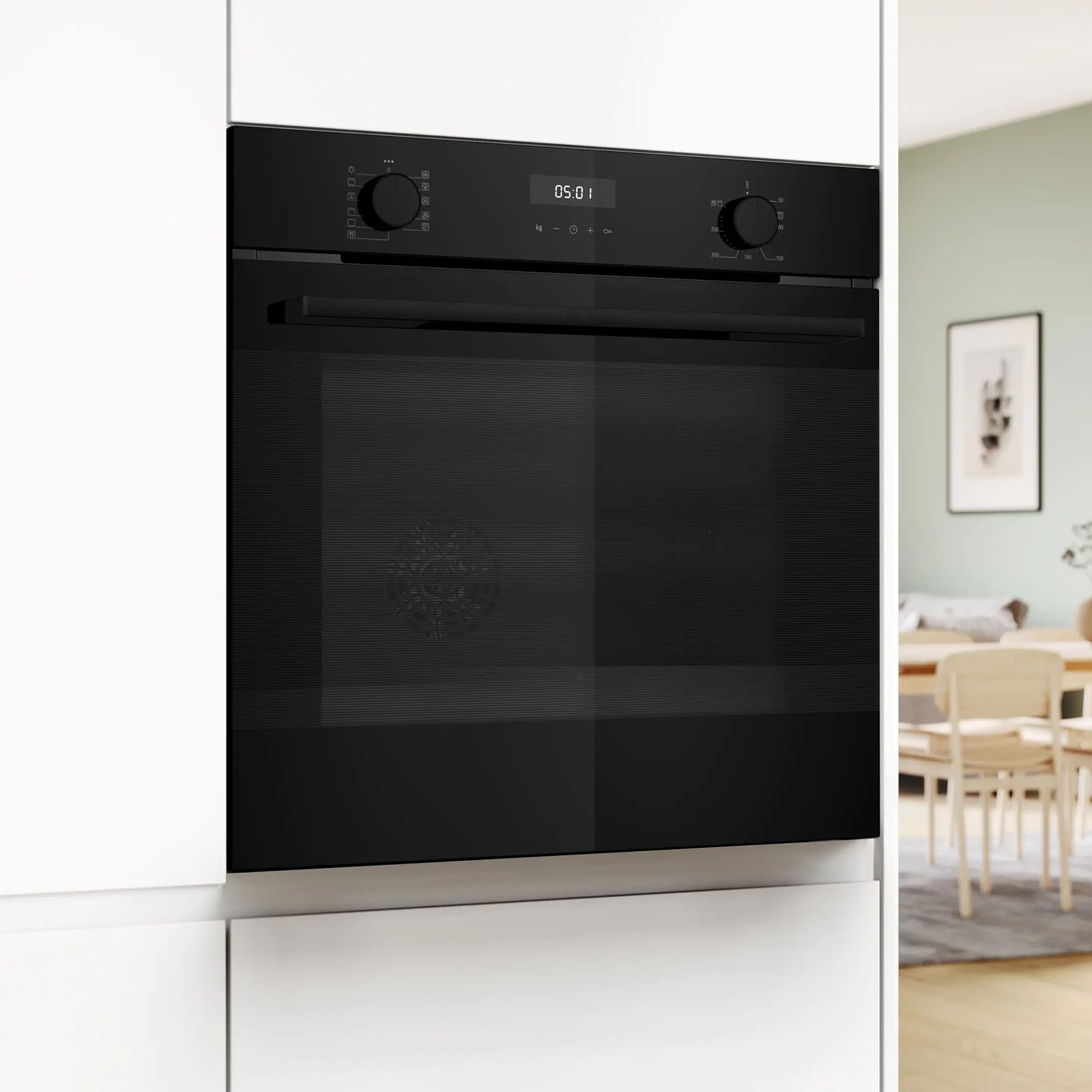 Bosch Series 4 76L 60cm Built-in Oven with Hot Air Safety Fan (HUA717BA0I, Black)_5