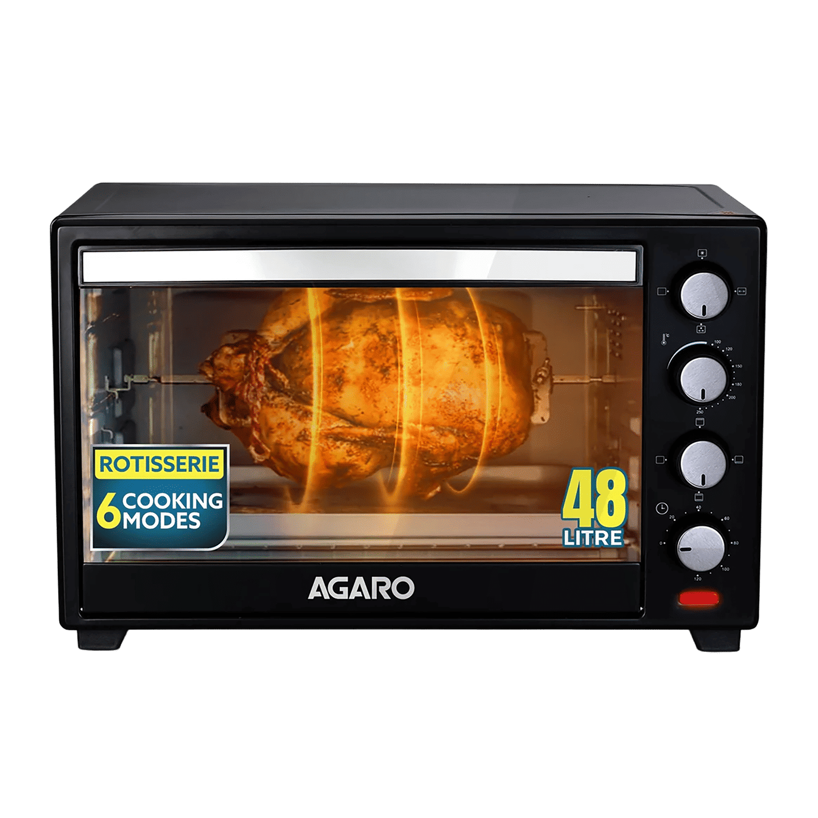 Agaro Marvel 48L Oven Toaster Grill with Motorised Rotisserie (Black) Agaro Marvel 48L Oven Toaster Grill with Motorised Rotisserie (Black)_1