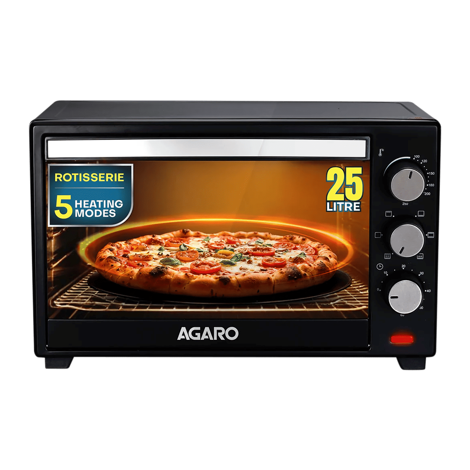 Agaro Marvel 25L Oven Toaster Grill with Motorised Rotisserie (Black)_1