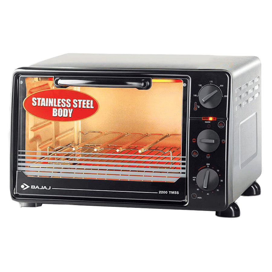 BAJAJ 22 Litres 2200 TMSS Oven Toaster Griller (Black) BAJAJ 22 Litres 2200 TMSS Oven Toaster Griller (Black)_1