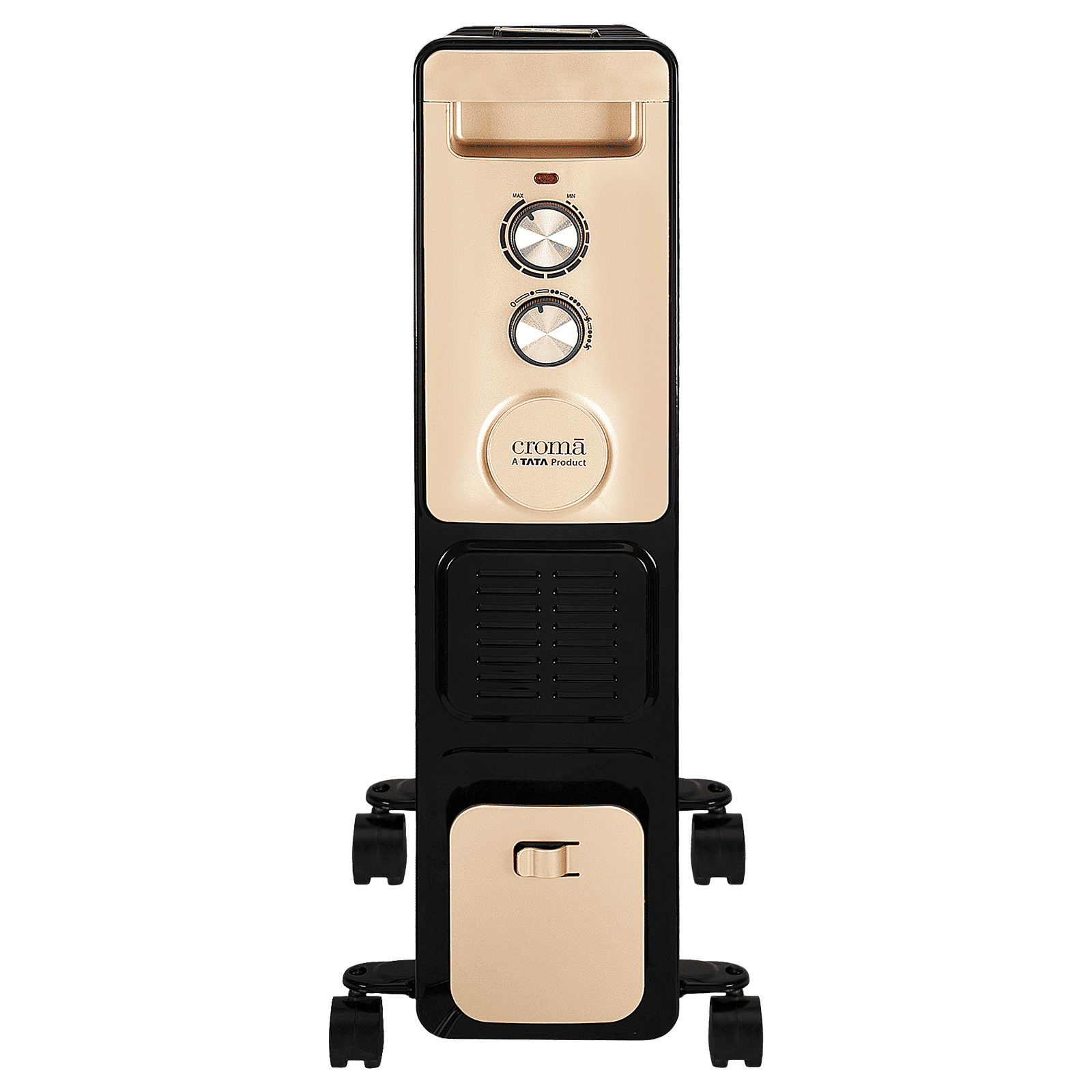 Croma 2900W PTC Fan Oil Filled Room Heater with 13 Fins (Thermostatic Knob, Black)_4