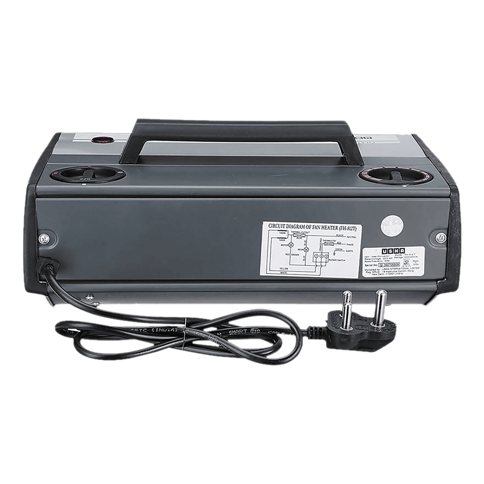 USHA FH812T 2000W Fan Room Heater with Thermal Cut Out (Adjustable Thermostat_5
