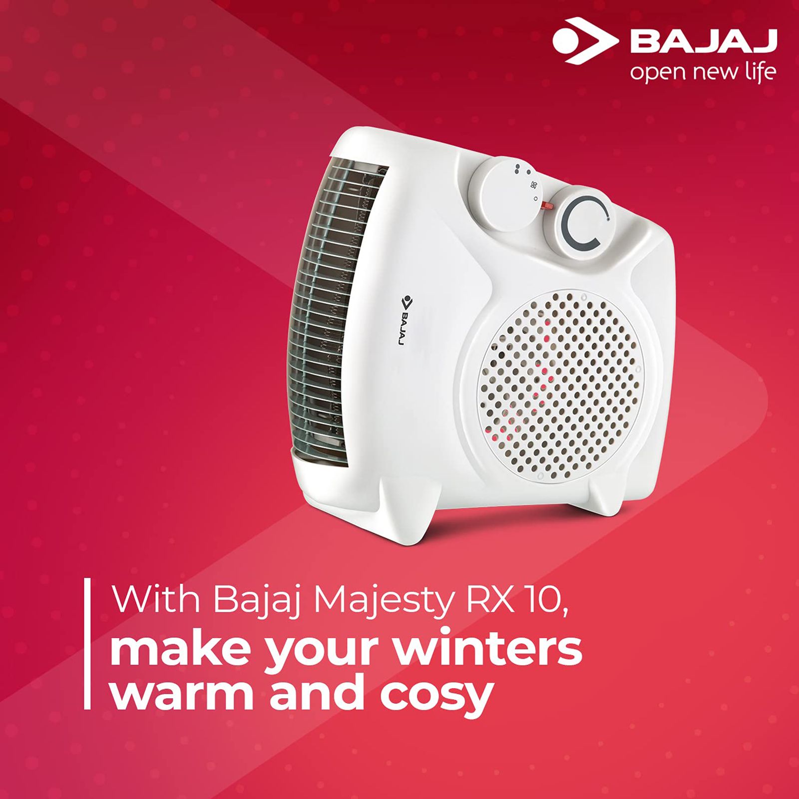 BAJAJ Majesty RX10 2000W Fan Room Heater with Automatic Thermal Cutout (Adjustable Thermostat_7