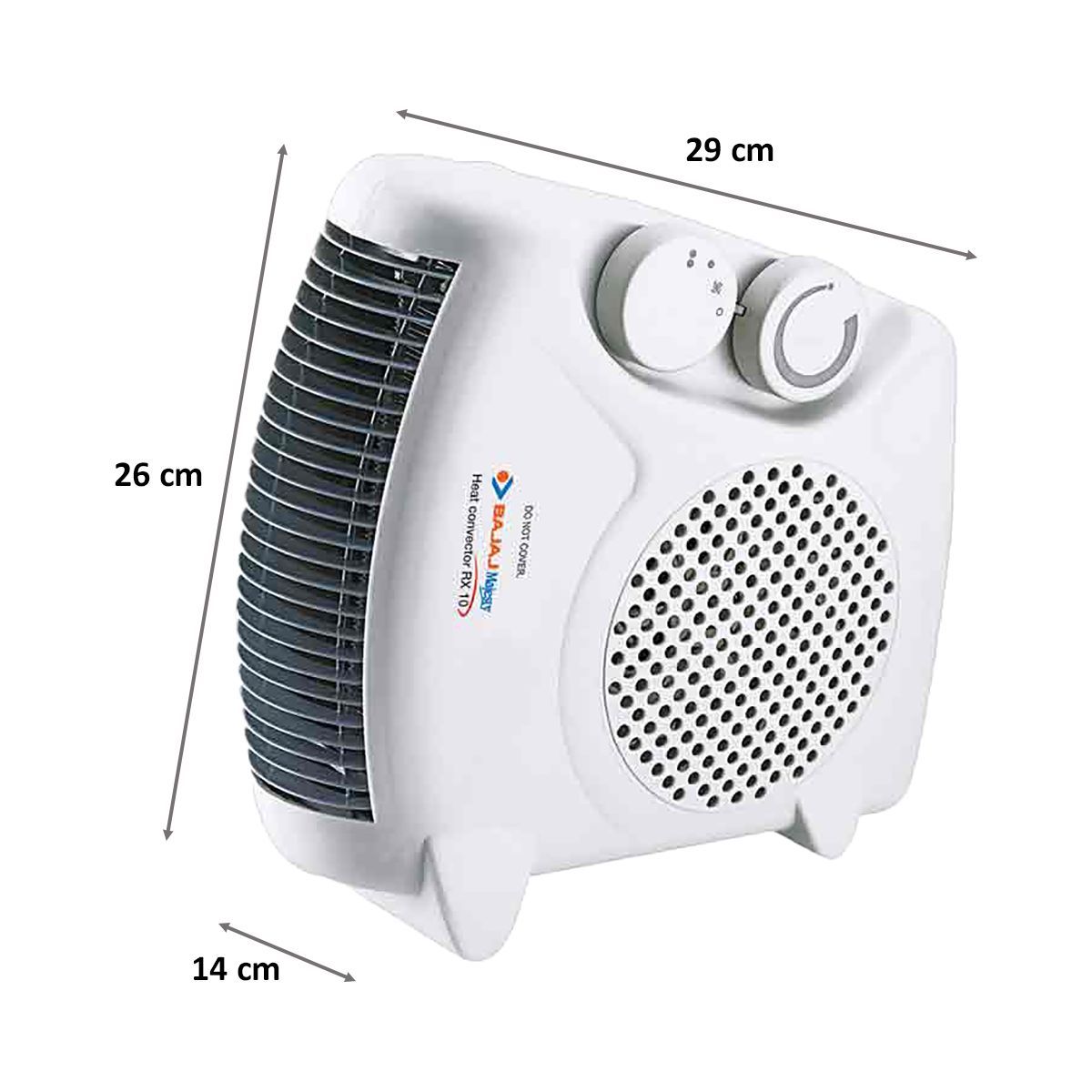 BAJAJ Majesty RX10 2000W Fan Room Heater with Automatic Thermal Cutout (Adjustable Thermostat_2