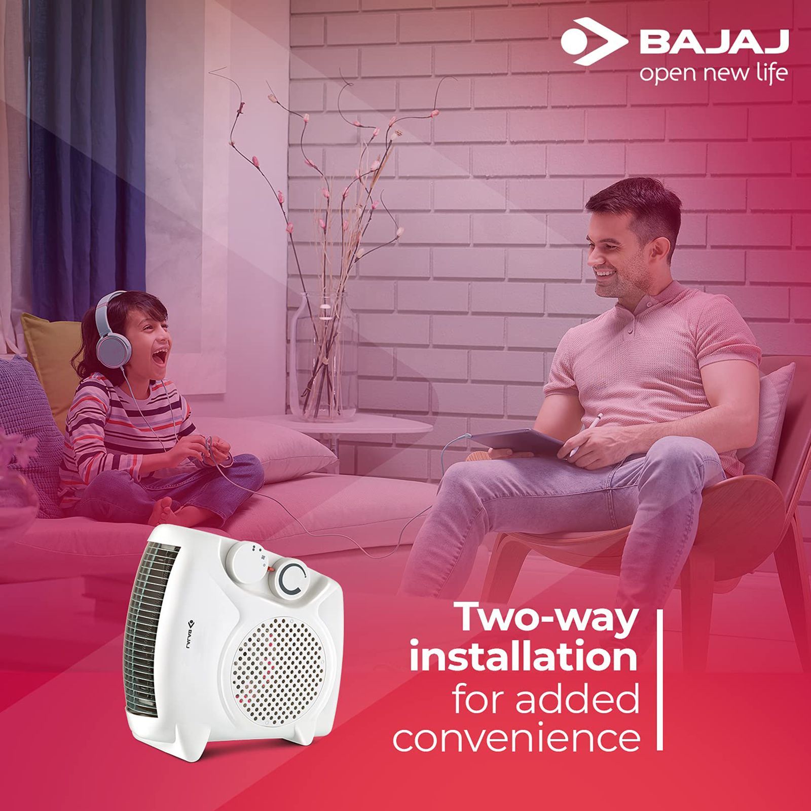 BAJAJ Majesty RX10 2000W Fan Room Heater with Automatic Thermal Cutout (Adjustable Thermostat_4