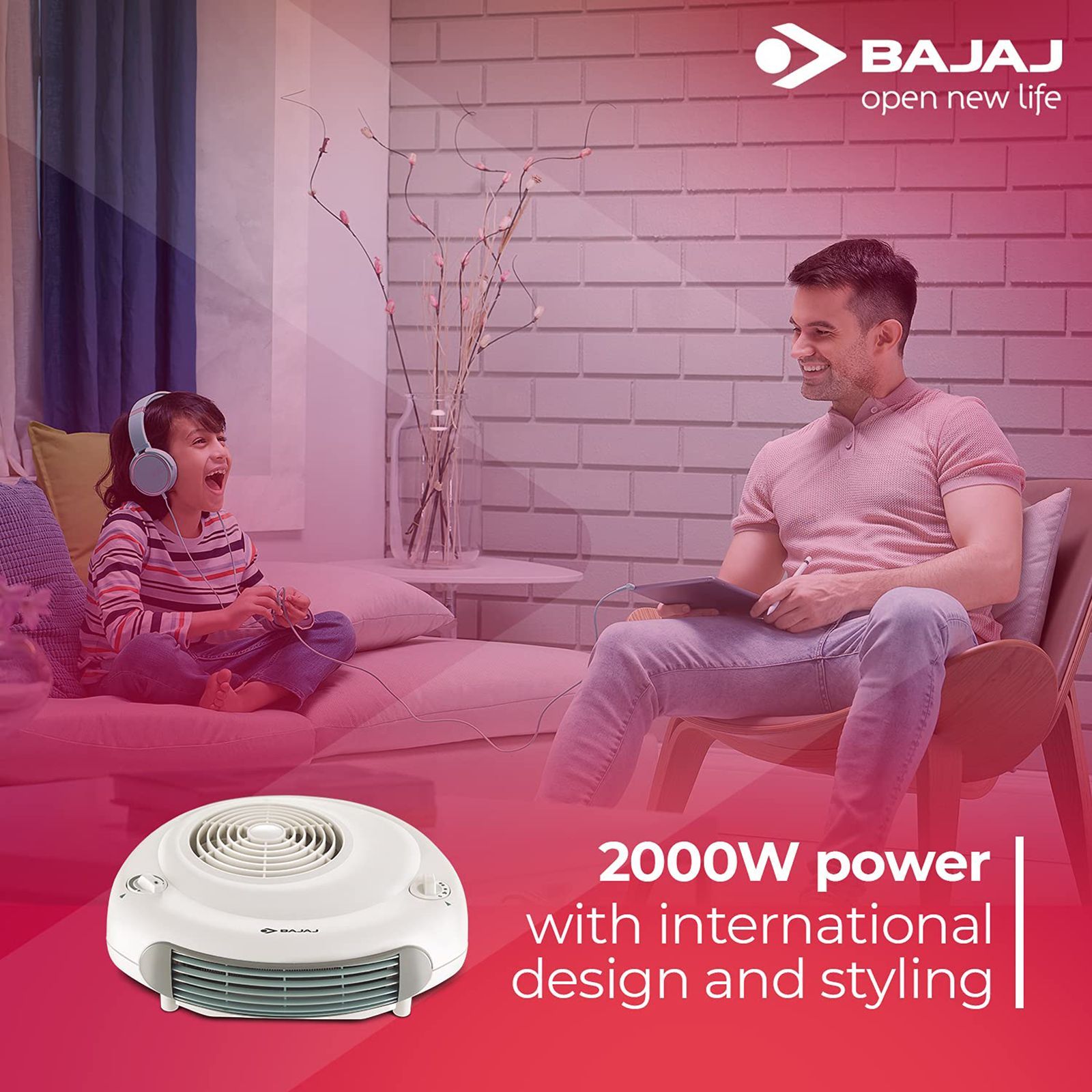BAJAJ Majesty RX11 2000W Fan Room Heater with Automatic Thermal Cutout (Adjustable Thermostat BAJAJ Majesty RX11 2000W Fan Room Heater with Automatic Thermal Cutout (Adjustable Thermostat_7