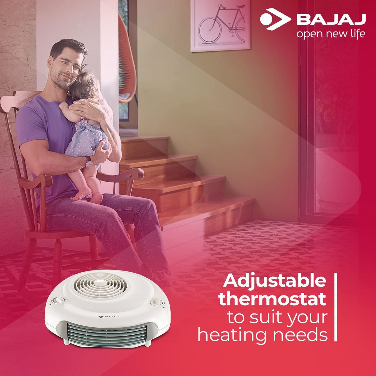 BAJAJ Majesty RX11 2000W Fan Room Heater with Automatic Thermal Cutout (Adjustable Thermostat BAJAJ Majesty RX11 2000W Fan Room Heater with Automatic Thermal Cutout (Adjustable Thermostat_8