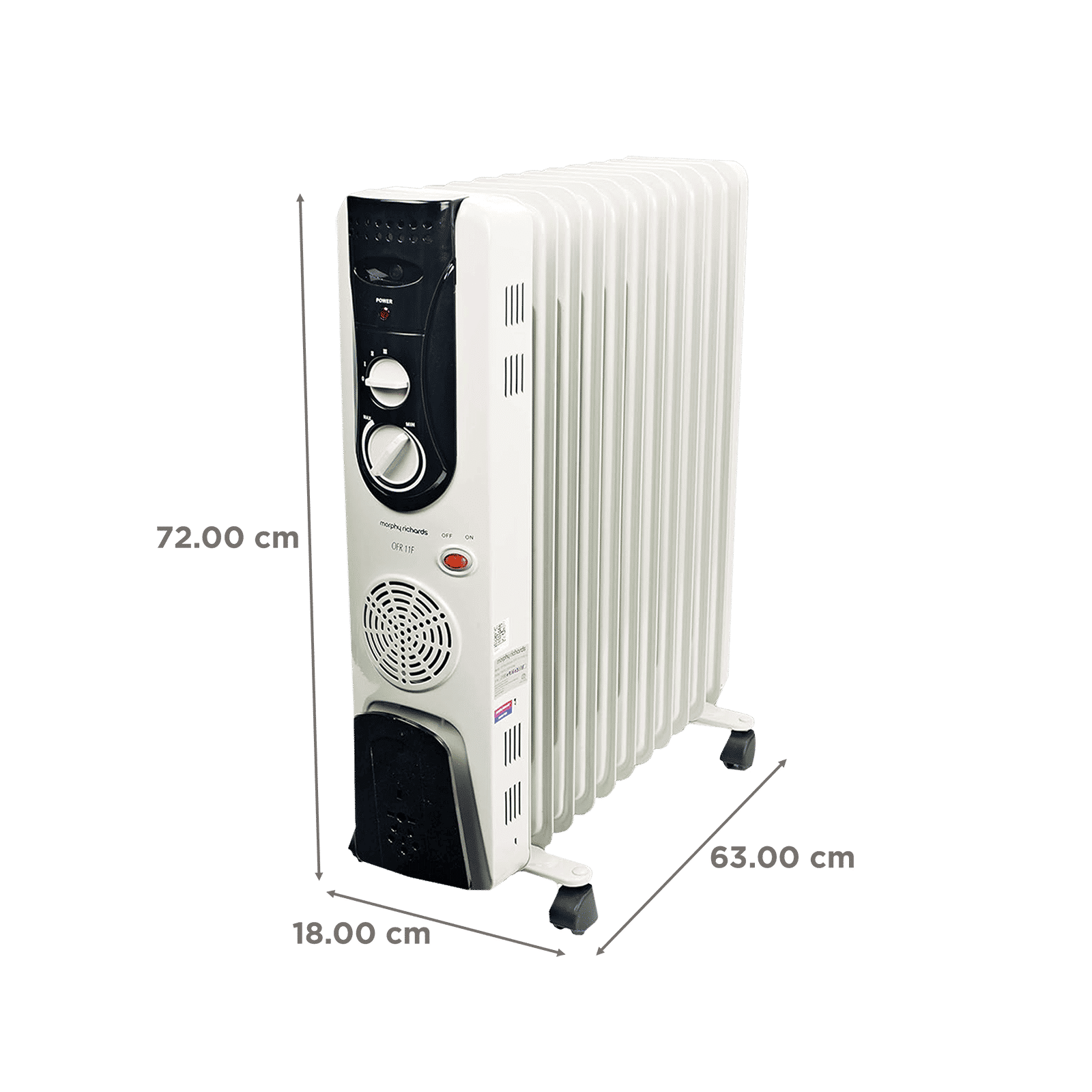morphy richards 2900W Oil Filled Radiator Room Heater with 11 Fins (Adjustable Thermostat_2