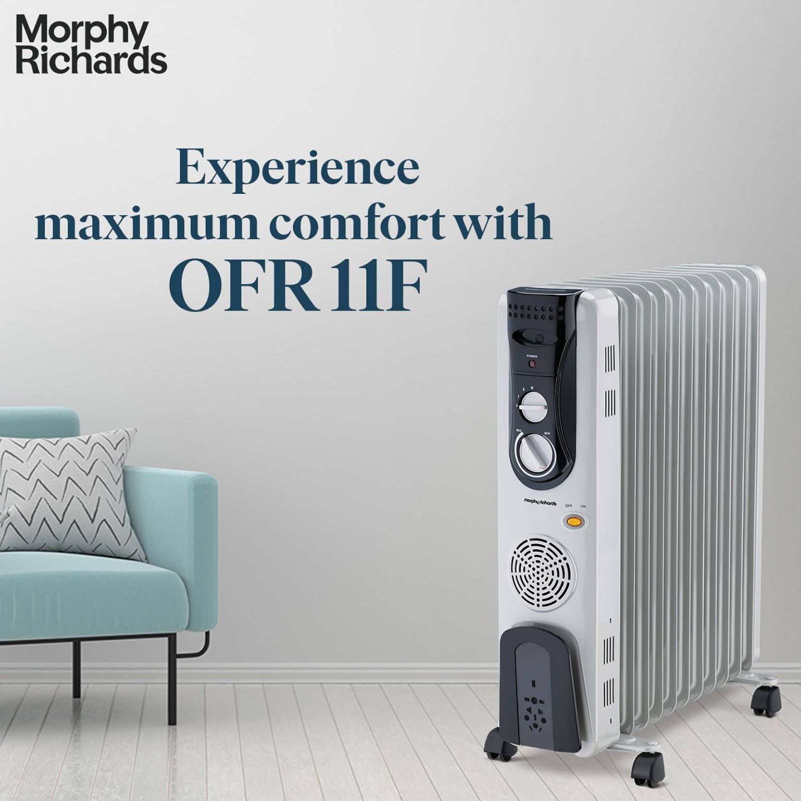 morphy richards 2900W Oil Filled Radiator Room Heater with 11 Fins (Adjustable Thermostat_5