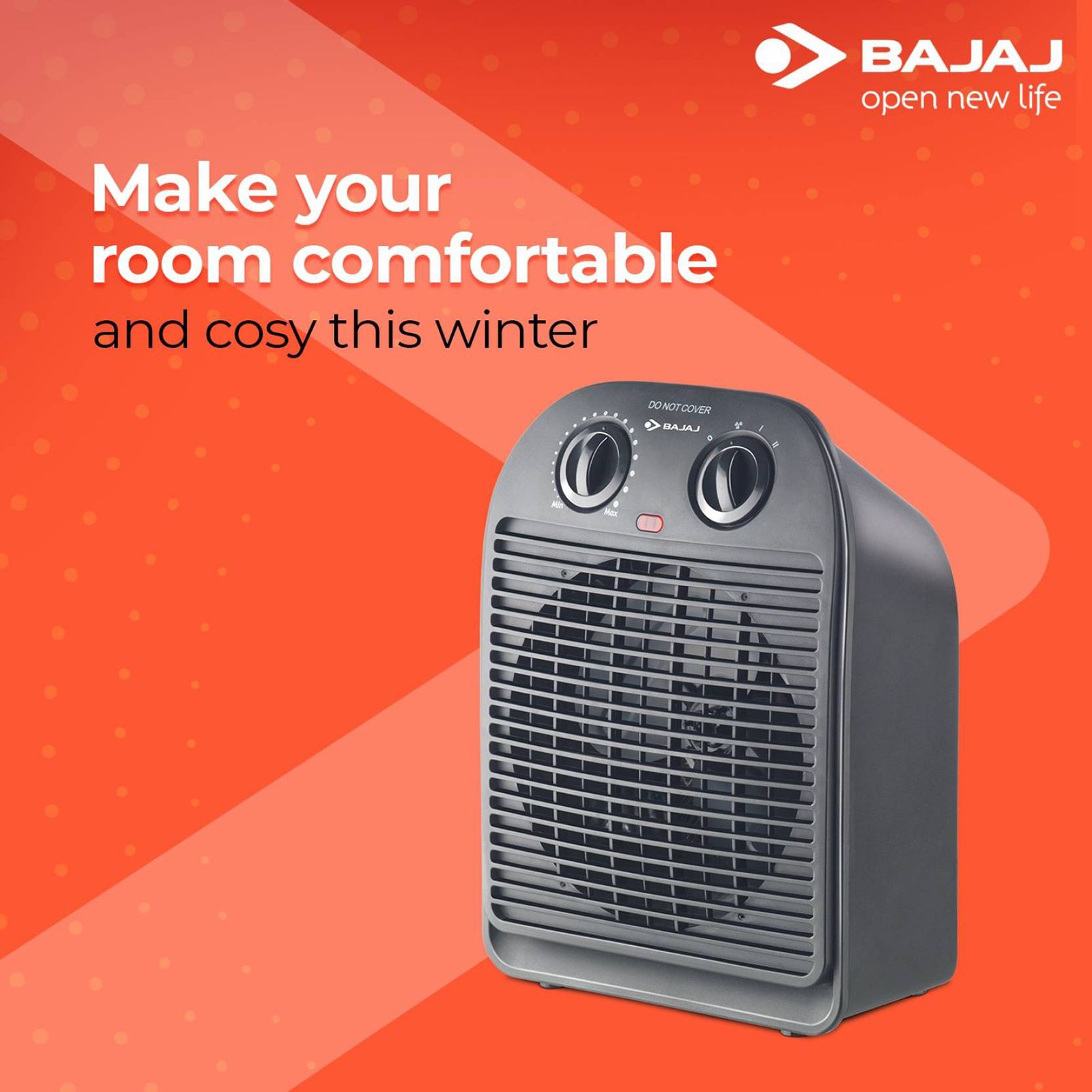 BAJAJ Majesty RFX 2 2000W Fan Room Heater with Automatic Thermal Cutout (Adjustable Thermostat BAJAJ Majesty RFX 2 2000W Fan Room Heater with Automatic Thermal Cutout (Adjustable Thermostat_6