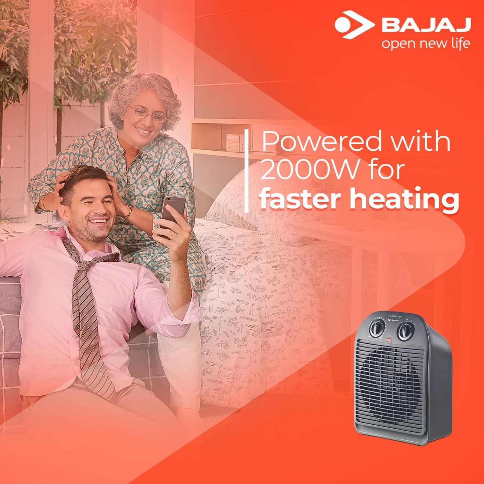 BAJAJ Majesty RFX 2 2000W Fan Room Heater with Automatic Thermal Cutout (Adjustable Thermostat BAJAJ Majesty RFX 2 2000W Fan Room Heater with Automatic Thermal Cutout (Adjustable Thermostat_4