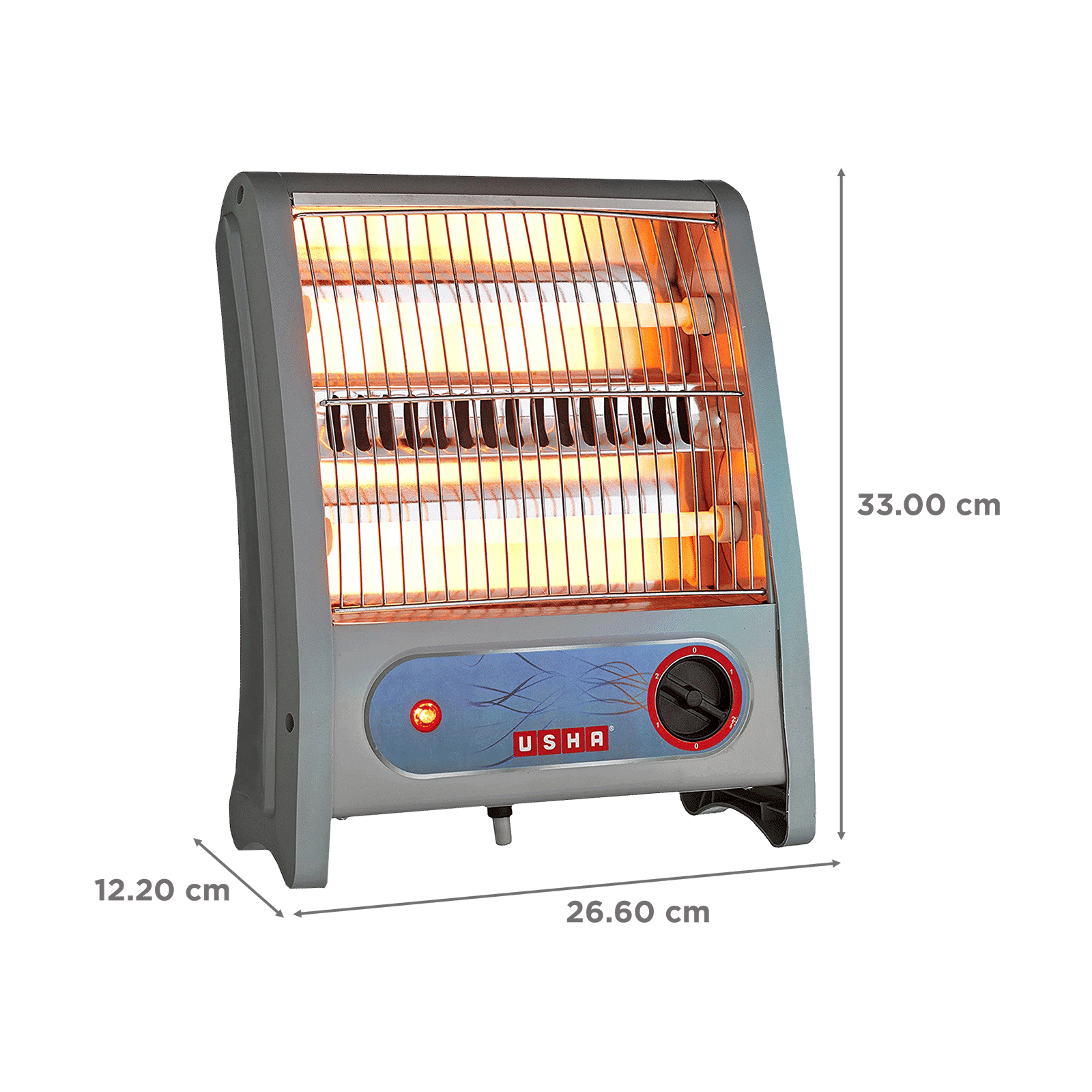 USHA QH 3002 800W Quartz Room Heater with Low Power consumption (Light Technology_2