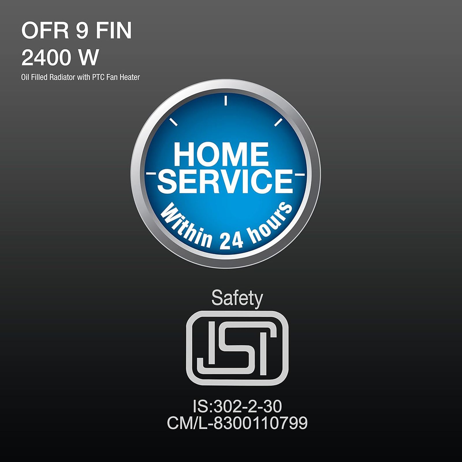 HAVELLS GHROFBFK290 2400W PTC Fan Oil Filled Room Heater with Thermostatic Heat Control (Enhanced Safety Features_10