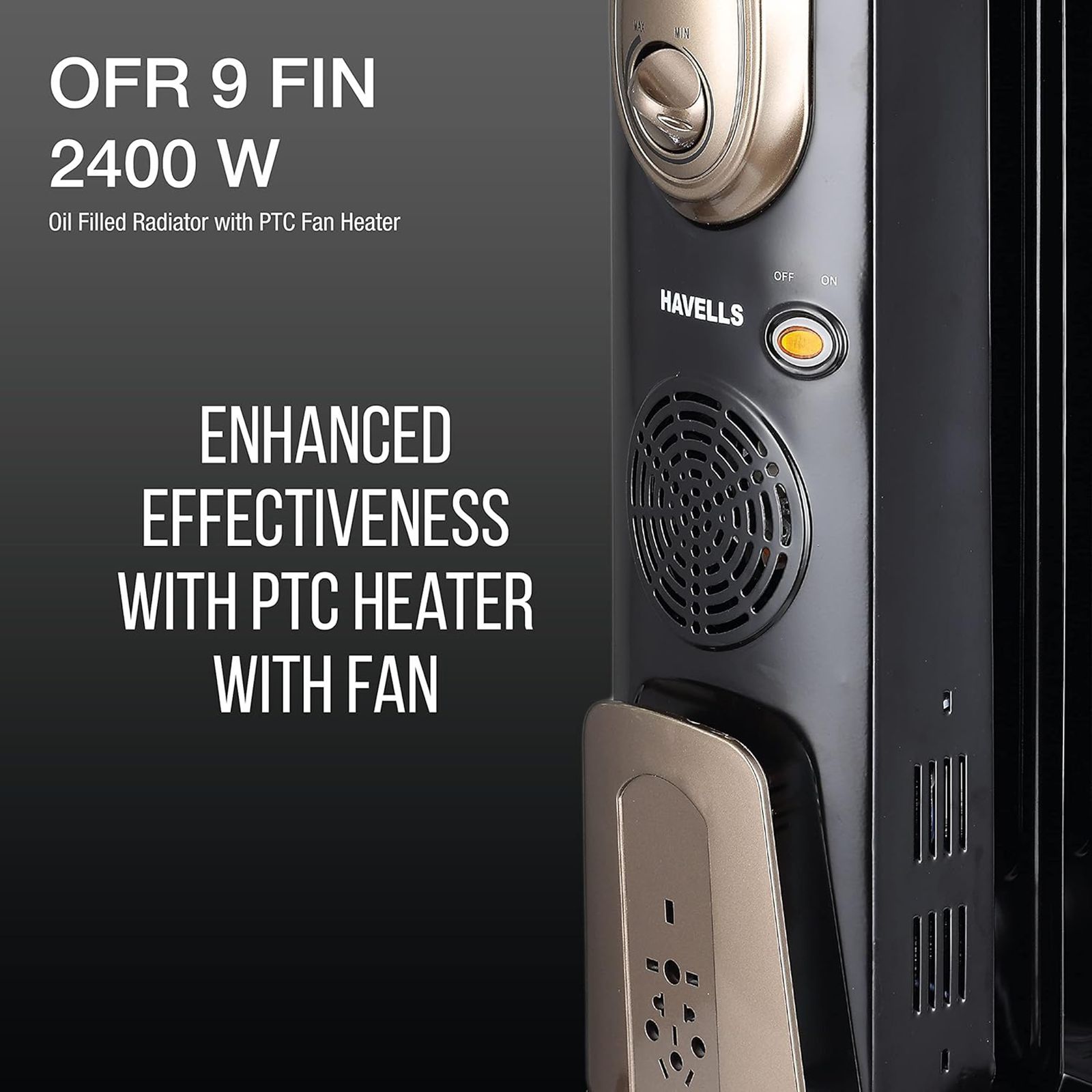 HAVELLS GHROFBFK290 2400W PTC Fan Oil Filled Room Heater with Thermostatic Heat Control (Enhanced Safety Features_4