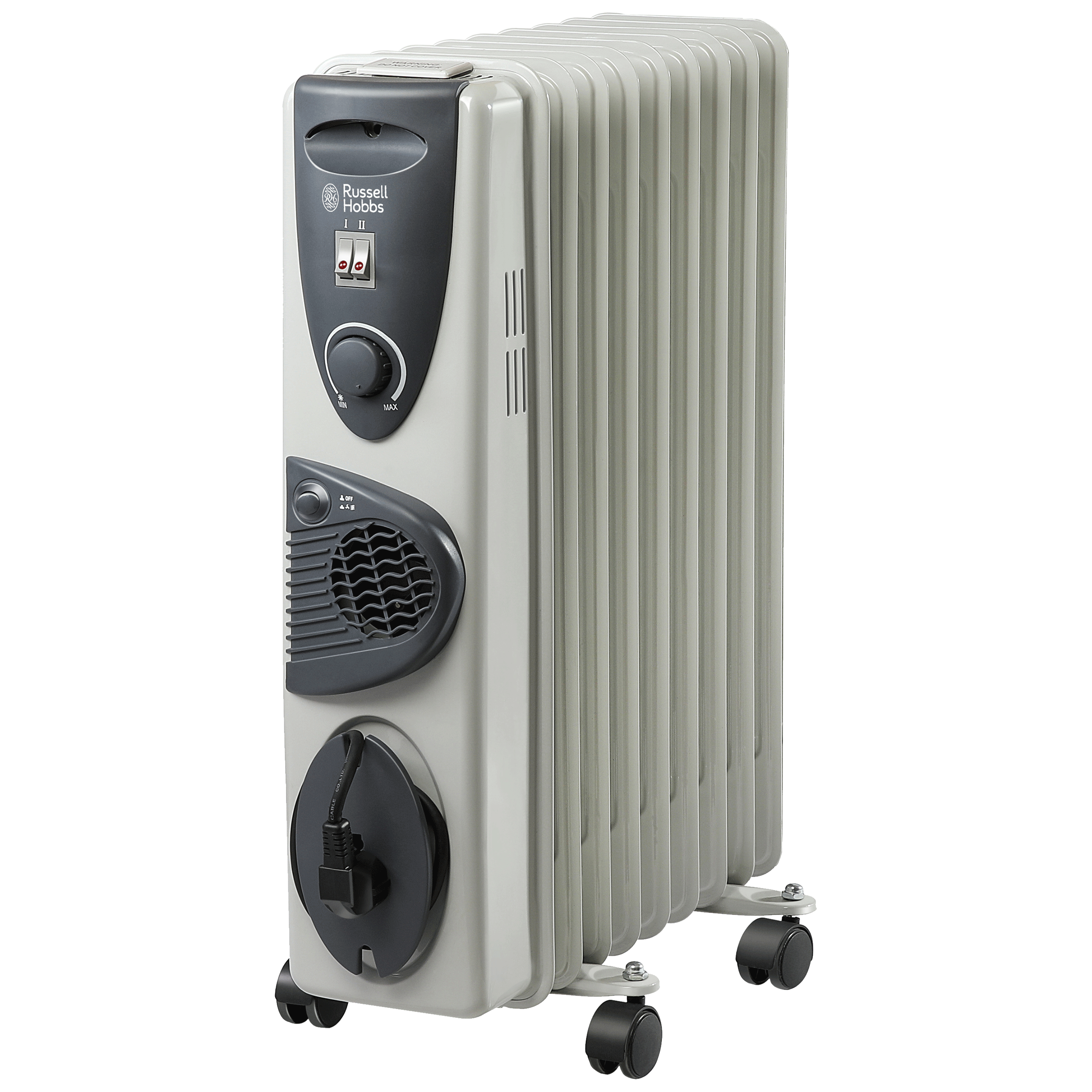 Russell Hobbs ROR09F 2400W Oil Filled Radiator Room Heater with Anti Tilt Protection (Fan Forced Convection_1