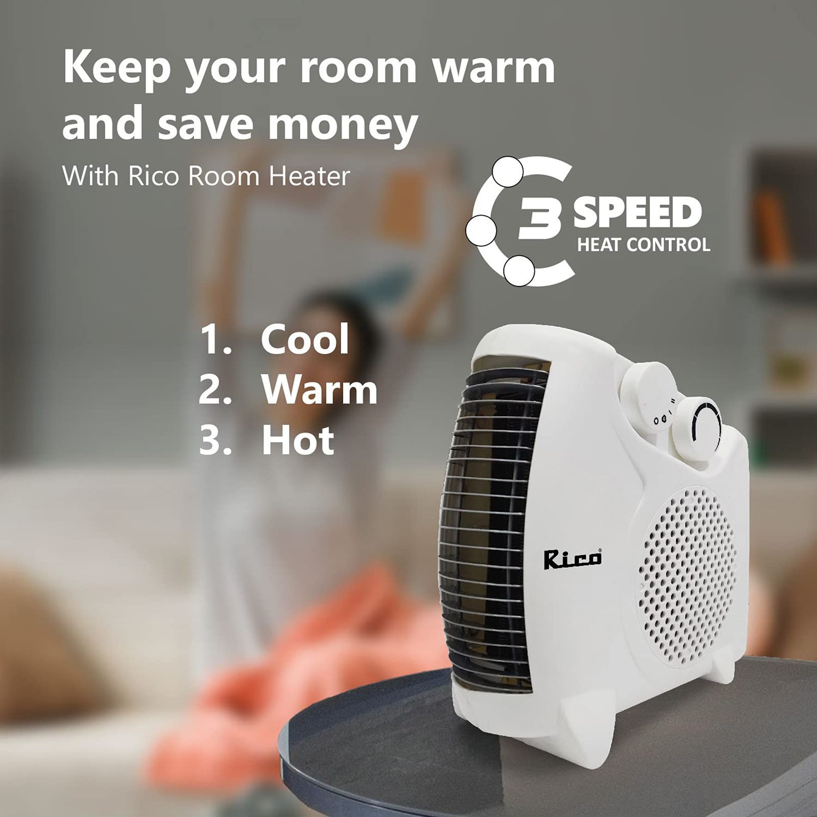 Rico RH1502 2000W Fan Room Heater with Automatic Warmth Control (Fast Heating Technology Rico RH1502 2000W Fan Room Heater with Automatic Warmth Control (Fast Heating Technology_5