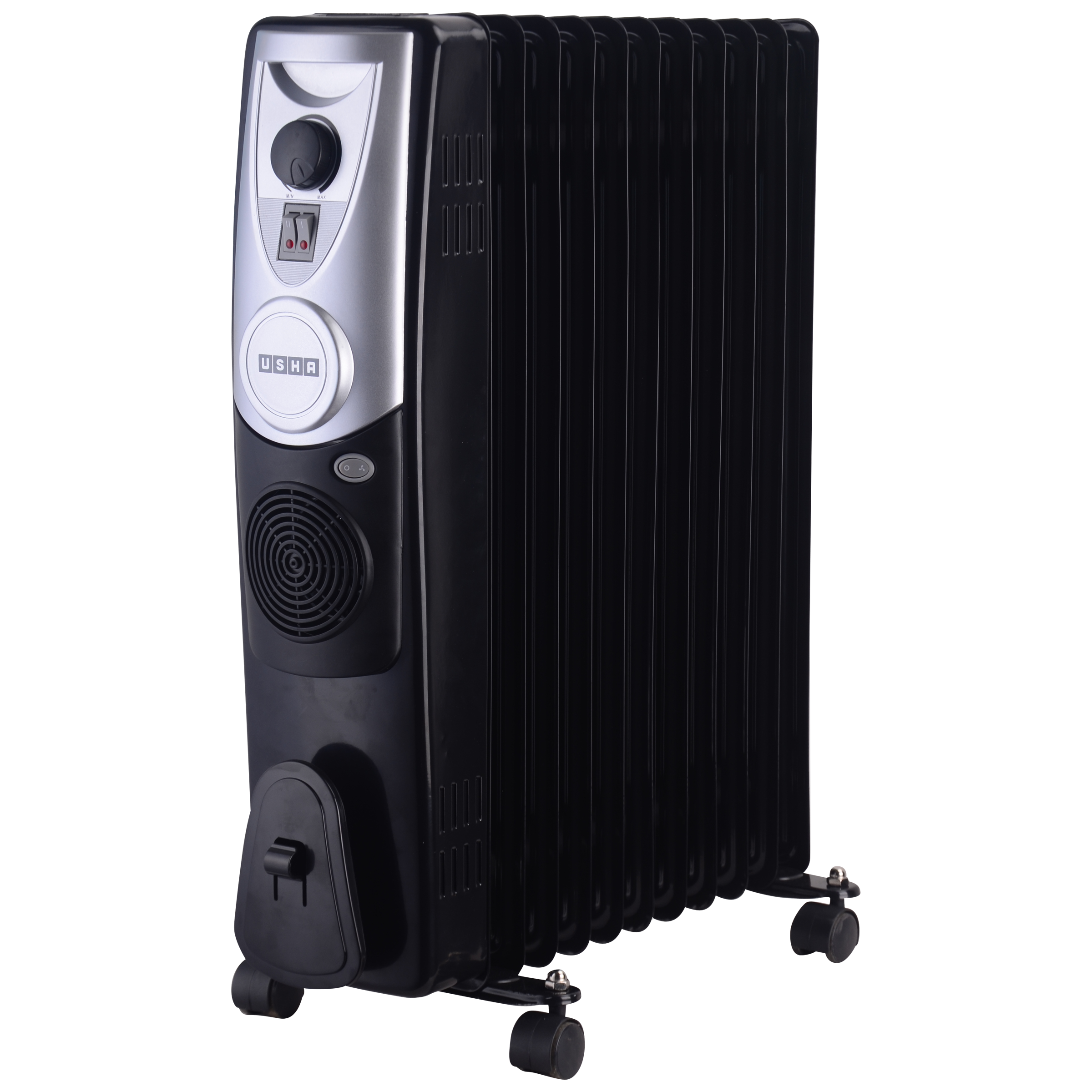 USHA 4211 F 2500W PTC Oil Filled Radiator Room Heater with IP23 Protection (Adjustable Thermostat_1