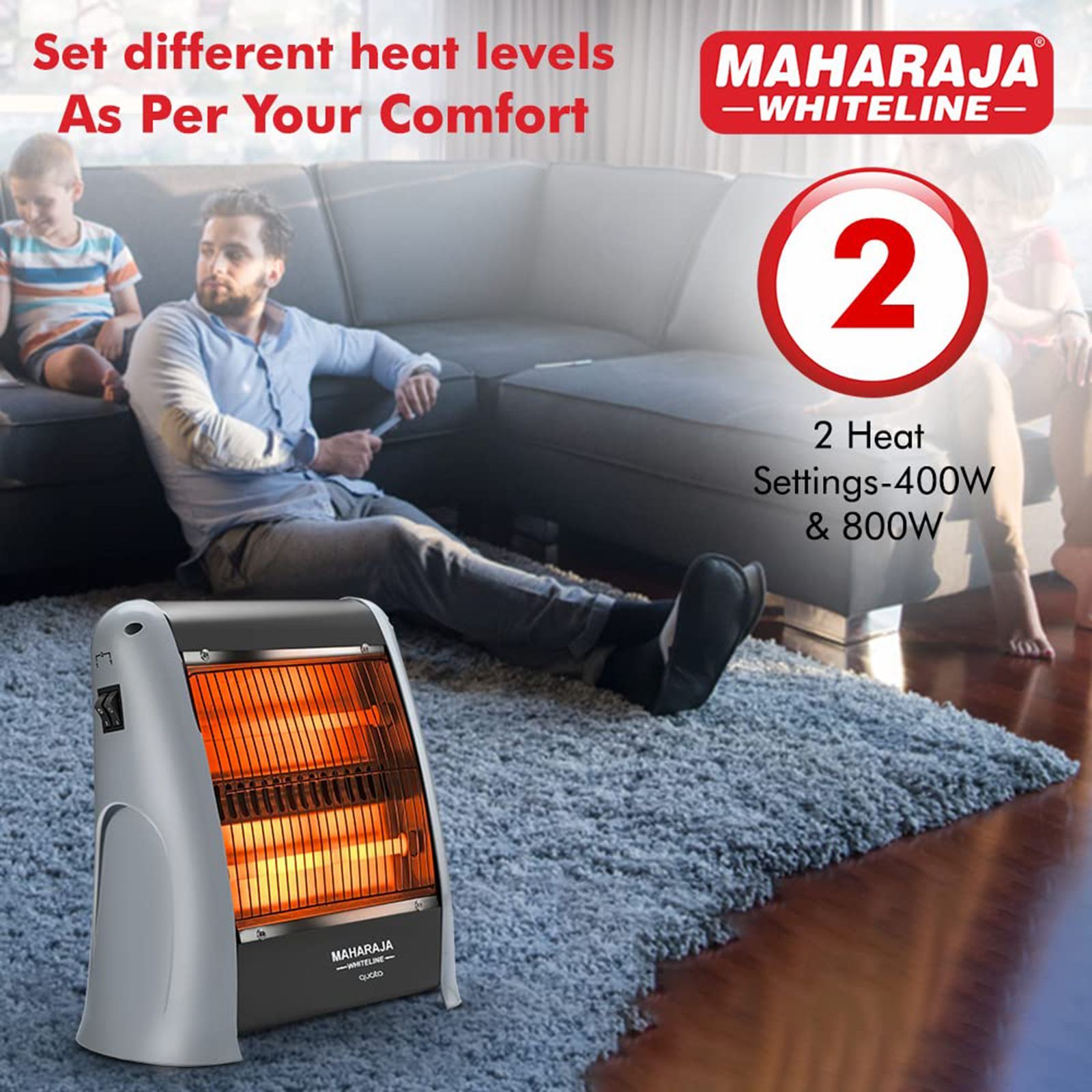MAHARAJA WHITELINE Quato 800 Watts Quartz Room Heater (Tip Over Safety Switch, 5200000539, Grey) MAHARAJA WHITELINE Quato 800 Watts Quartz Room Heater (Tip Over Safety Switch, 5200000539, Grey)_8