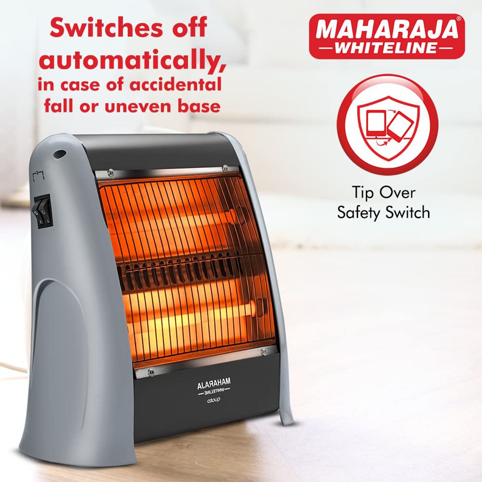 MAHARAJA WHITELINE Quato 800 Watts Quartz Room Heater (Tip Over Safety Switch, 5200000539, Grey) MAHARAJA WHITELINE Quato 800 Watts Quartz Room Heater (Tip Over Safety Switch, 5200000539, Grey)_10