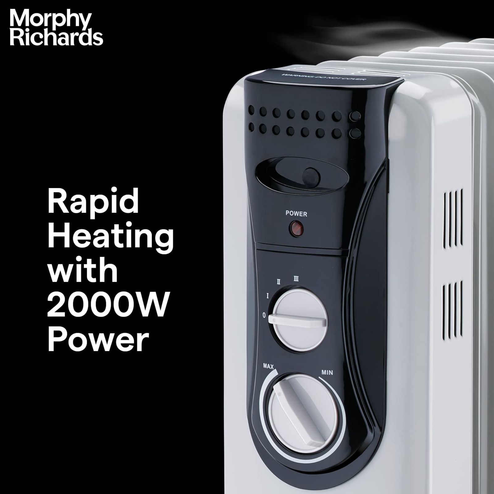 morphy richards OFR 900+ 2000W Oil Filled Radiator Room Heater with 9 Fins (Tip Over Safety Switch_5