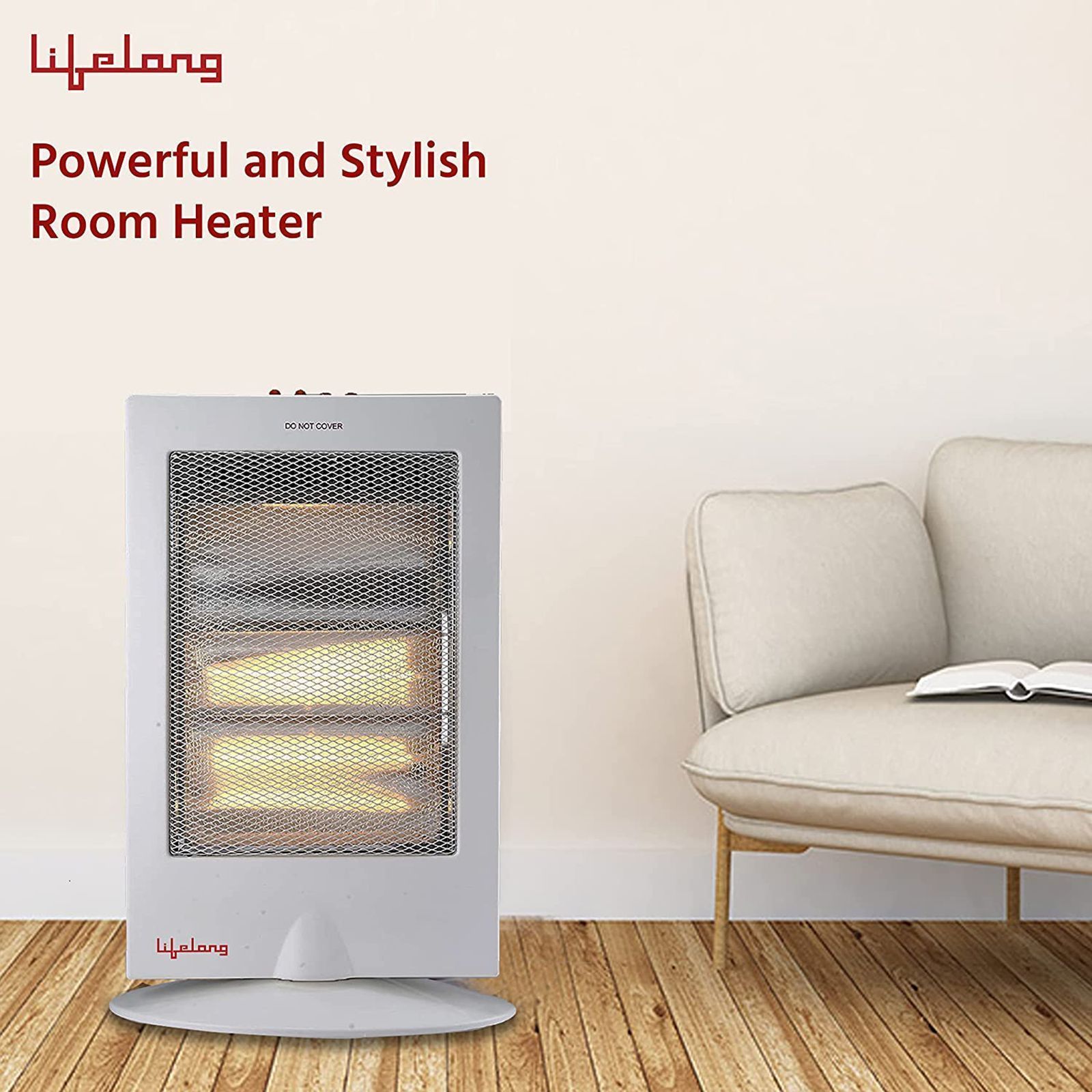 Lifelong Regalia Plus 1200W Halogen Room Heater with Oscillation Function (Front Grill Safety_7