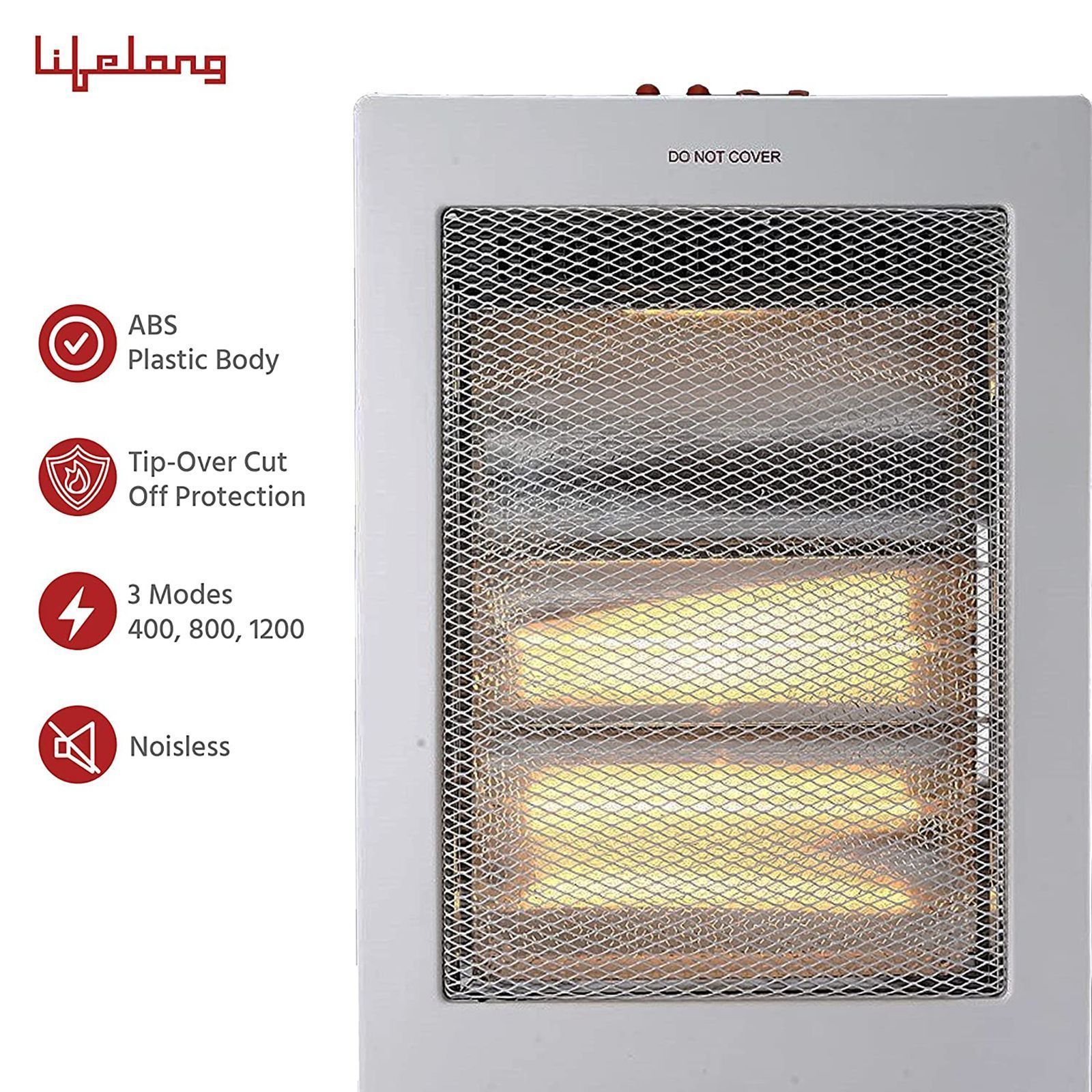 Lifelong Regalia Plus 1200W Halogen Room Heater with Oscillation Function (Front Grill Safety_4