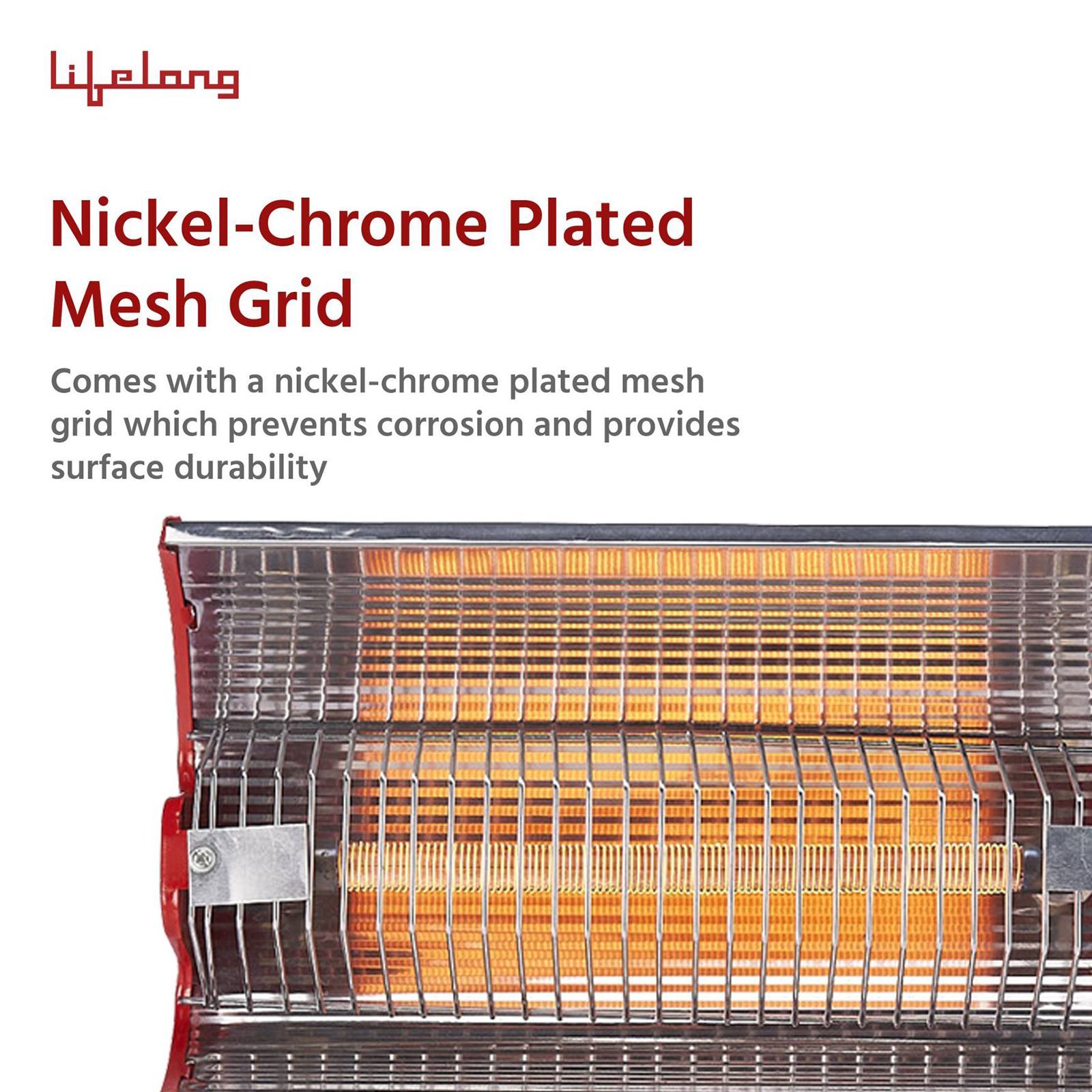 Lifelong Inferno 1000 Watts Radiant Room Heater (One Rod Heating, LLQH921, Red)_4