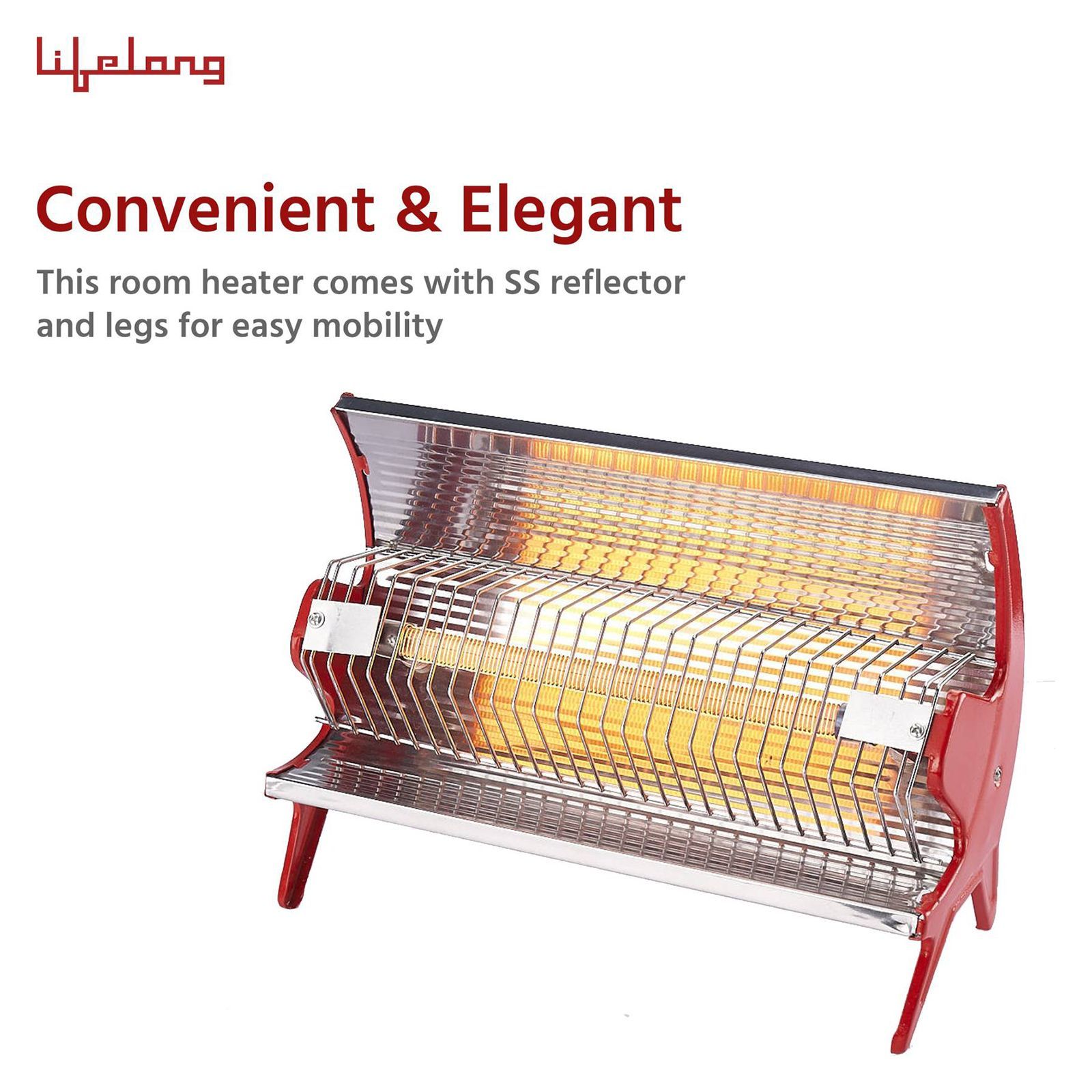Lifelong Inferno 1000 Watts Radiant Room Heater (One Rod Heating, LLQH921, Red)_3