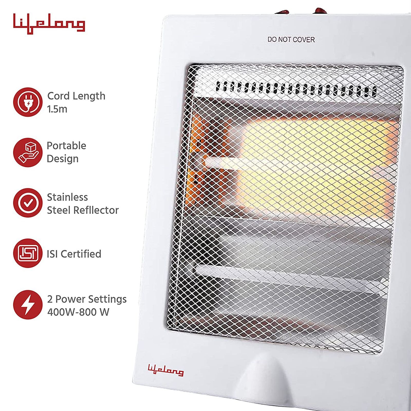 Lifelong Regalia 800W Quartz Room Heater with Radiant Heating (Silent Operation_5
